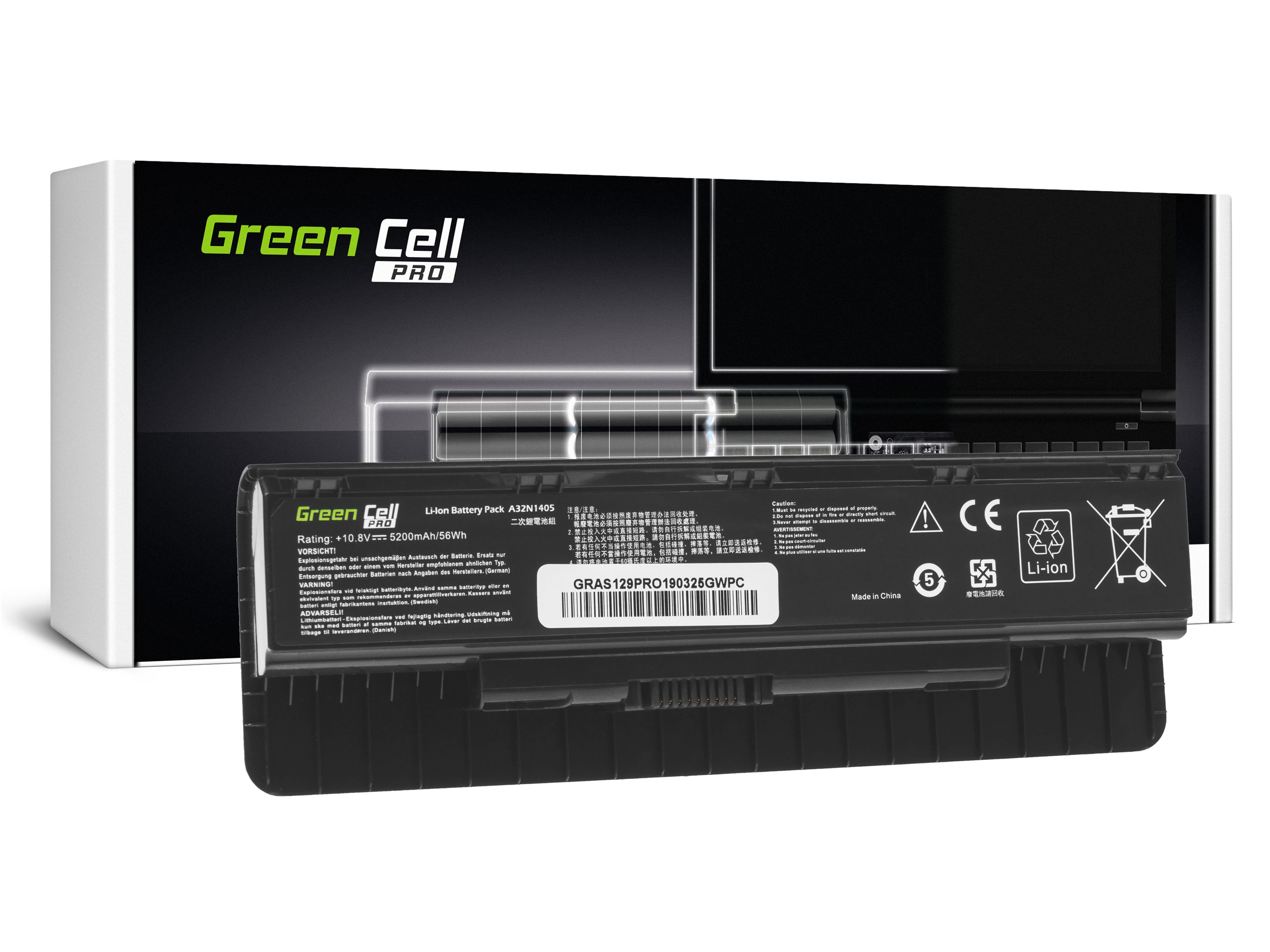 Green Cell PRO batteri A32N1405 till Asus G551 G551J G551JM G551JW