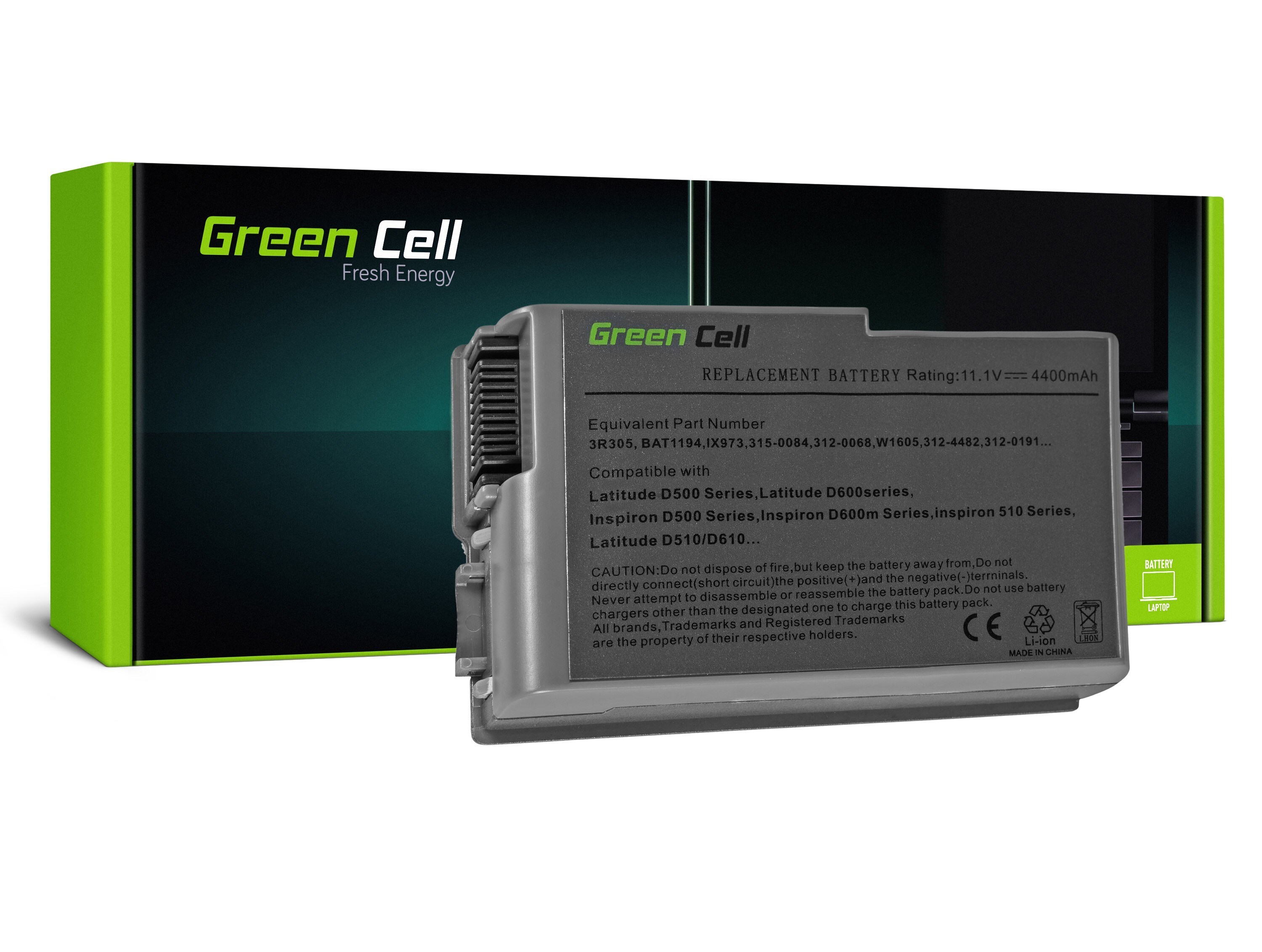 Green Cell laptop batteri till Dell Latitude D500 D505 D510 D520 D530