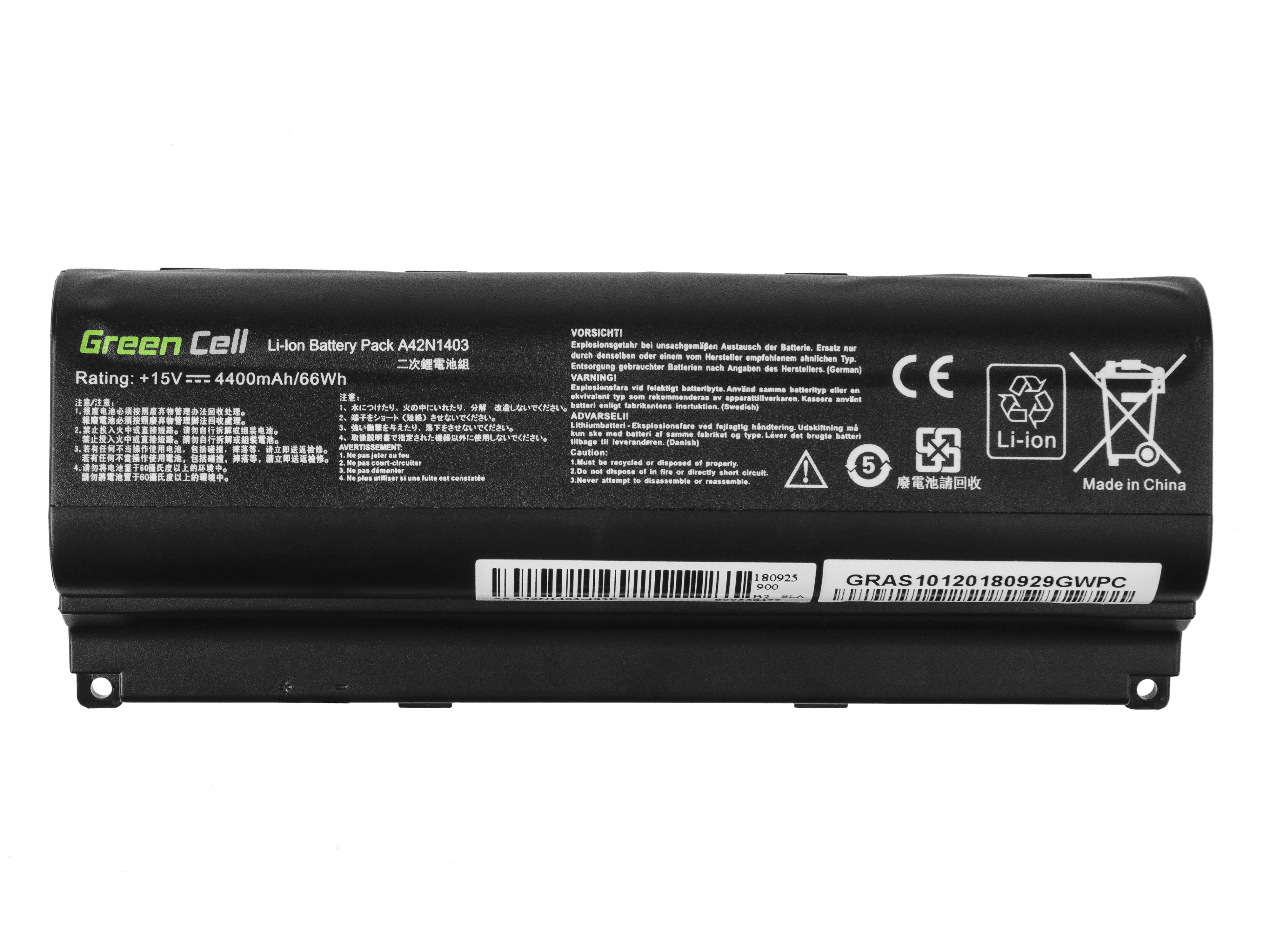 Green Cell laptop batteri till Asus ROG G751 G751J / 15V 4400mAh