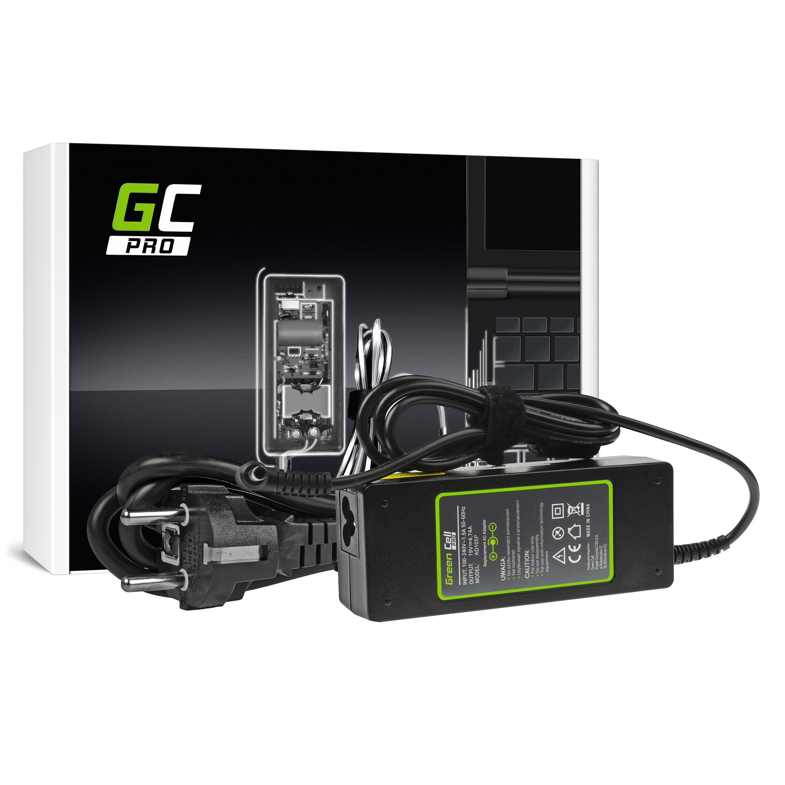 Green Cell PRO laddare / AC Adapter till Asus 19V 4.74A 90W B8430U