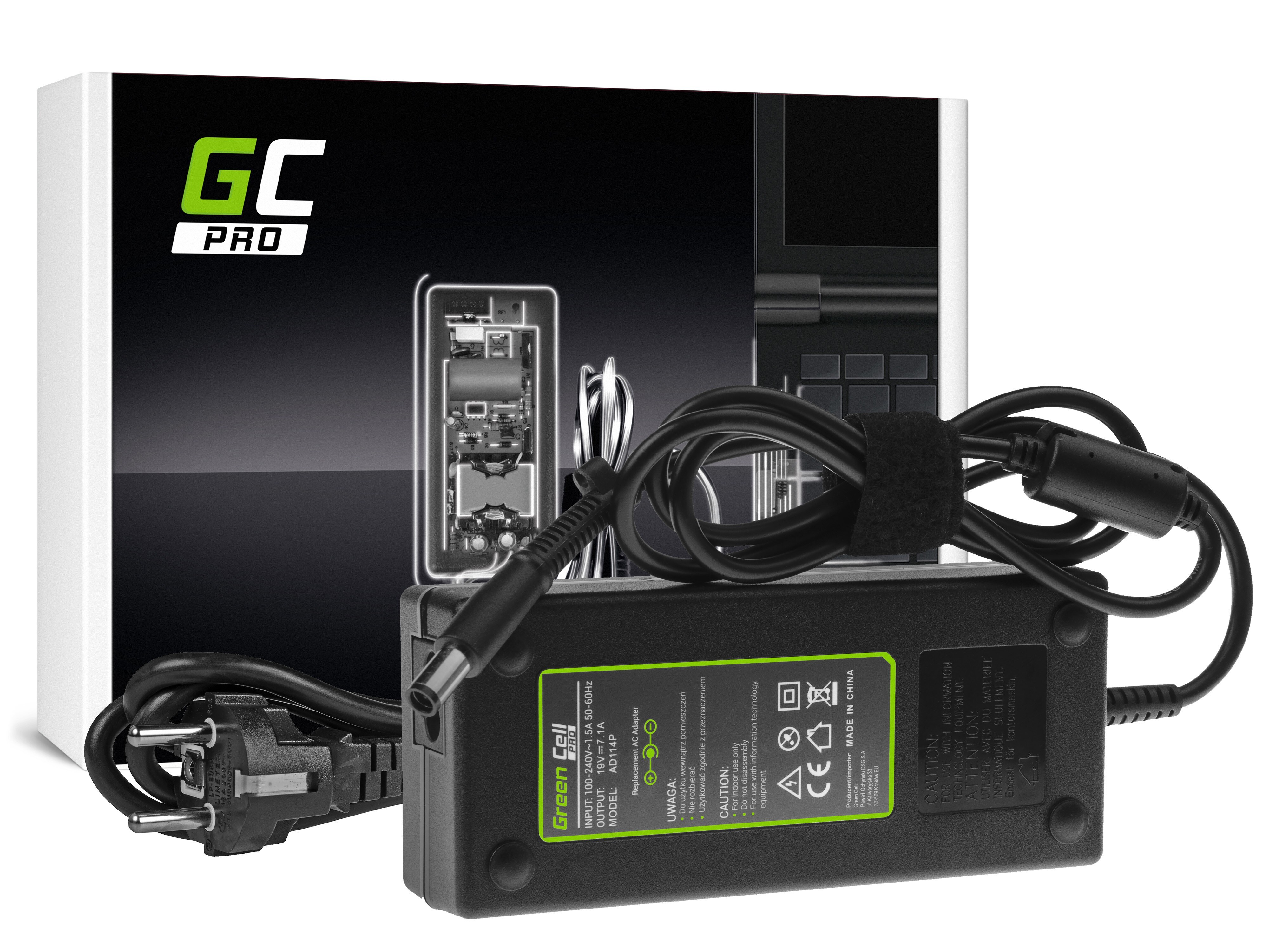 Green Cell PRO laddare / AC Adapter till HP Compaq 6710b - 19V 7.1A 135W