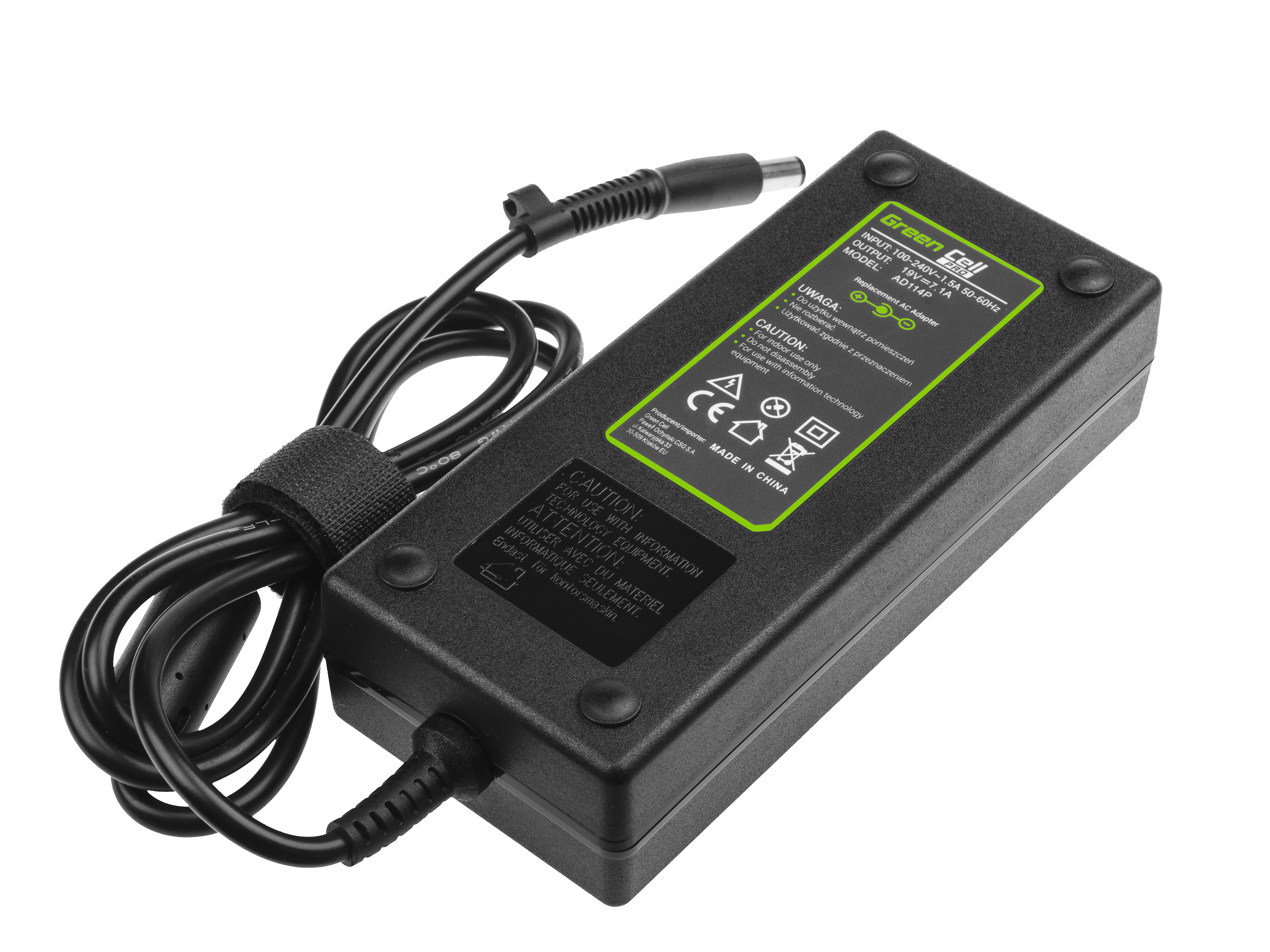 Green Cell PRO laddare / AC Adapter till HP Compaq 6710b - 19V 7.1A 135W