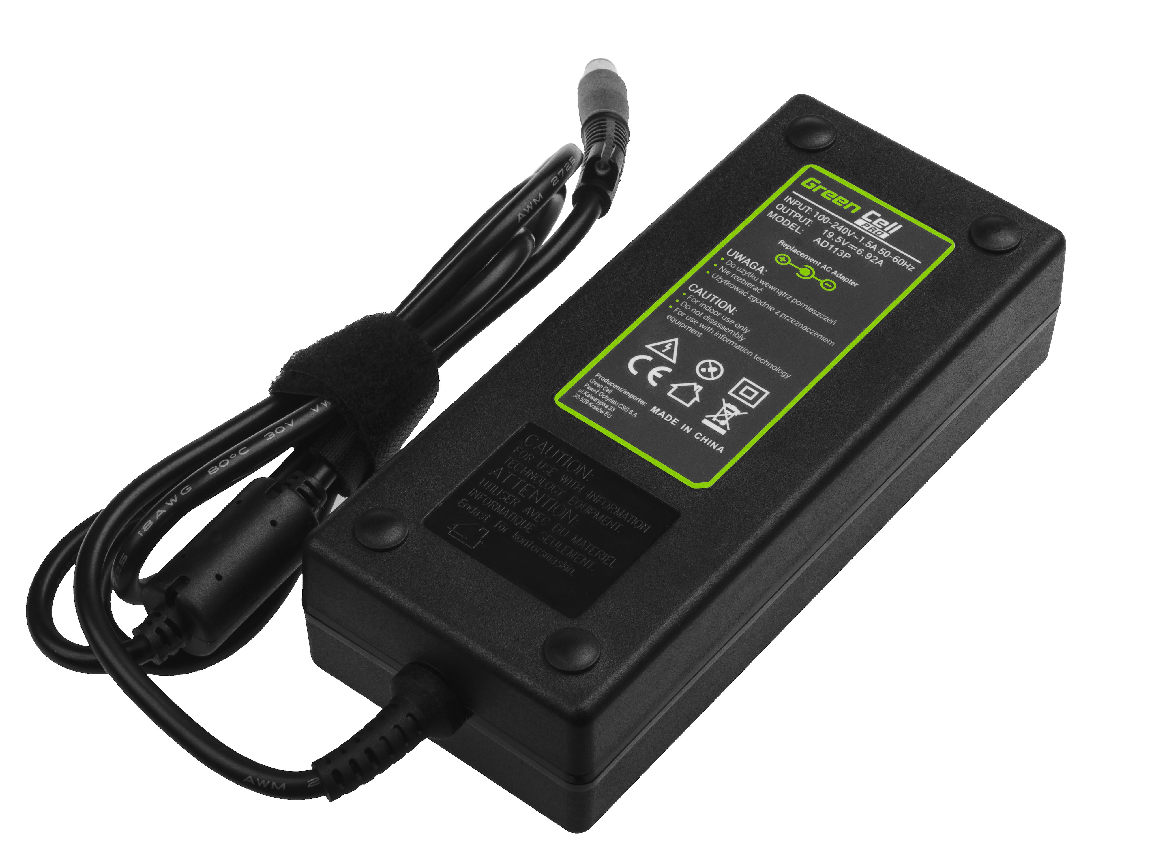 Green Cell PRO laddare / AC Adapter till HP Compaq 6710b 6-19.5V 6.92A 135W