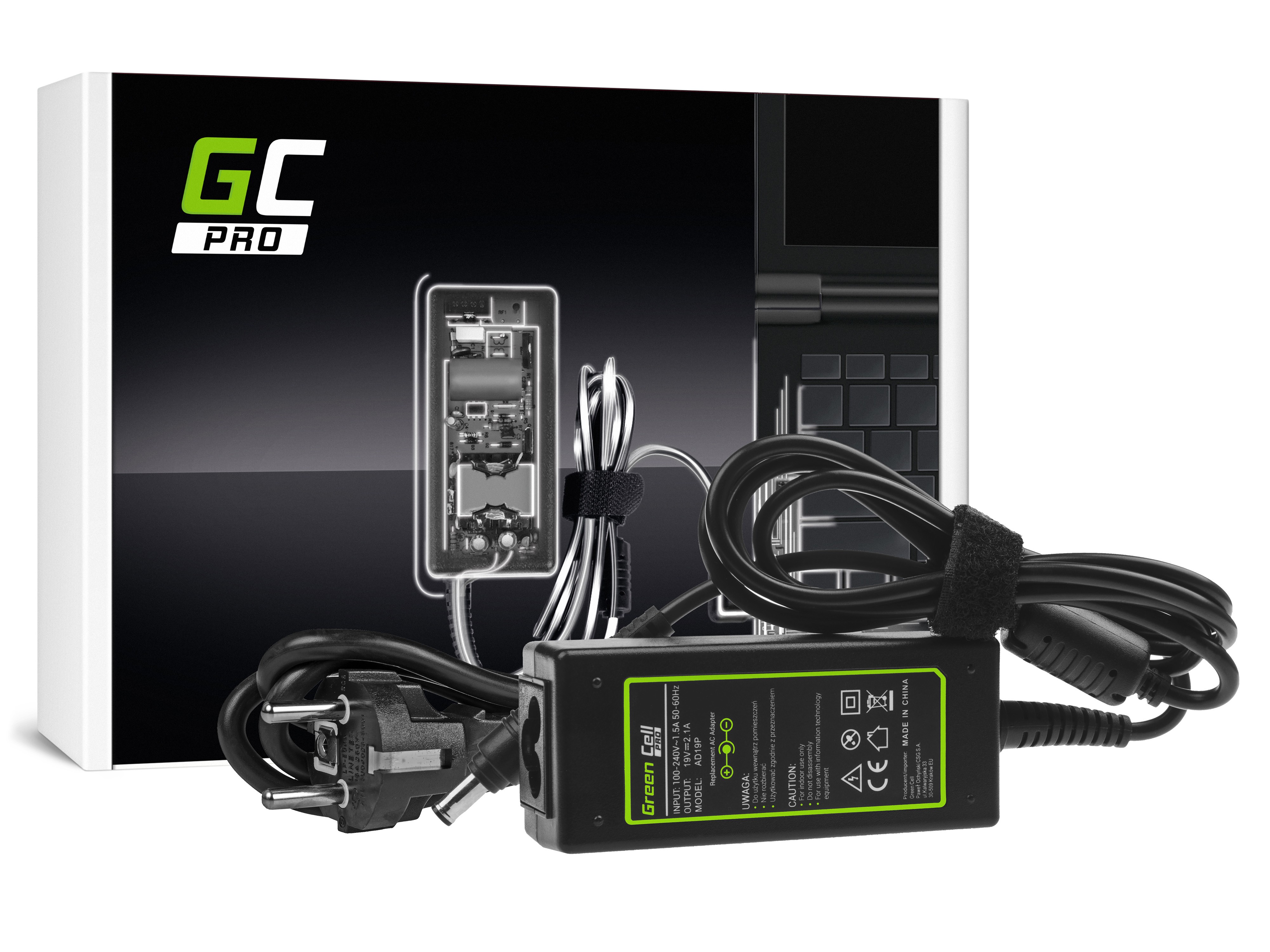 Green Cell PRO laddare / AC Adapter till Samsung N100 N130 N145 -19V 2.1A 40W