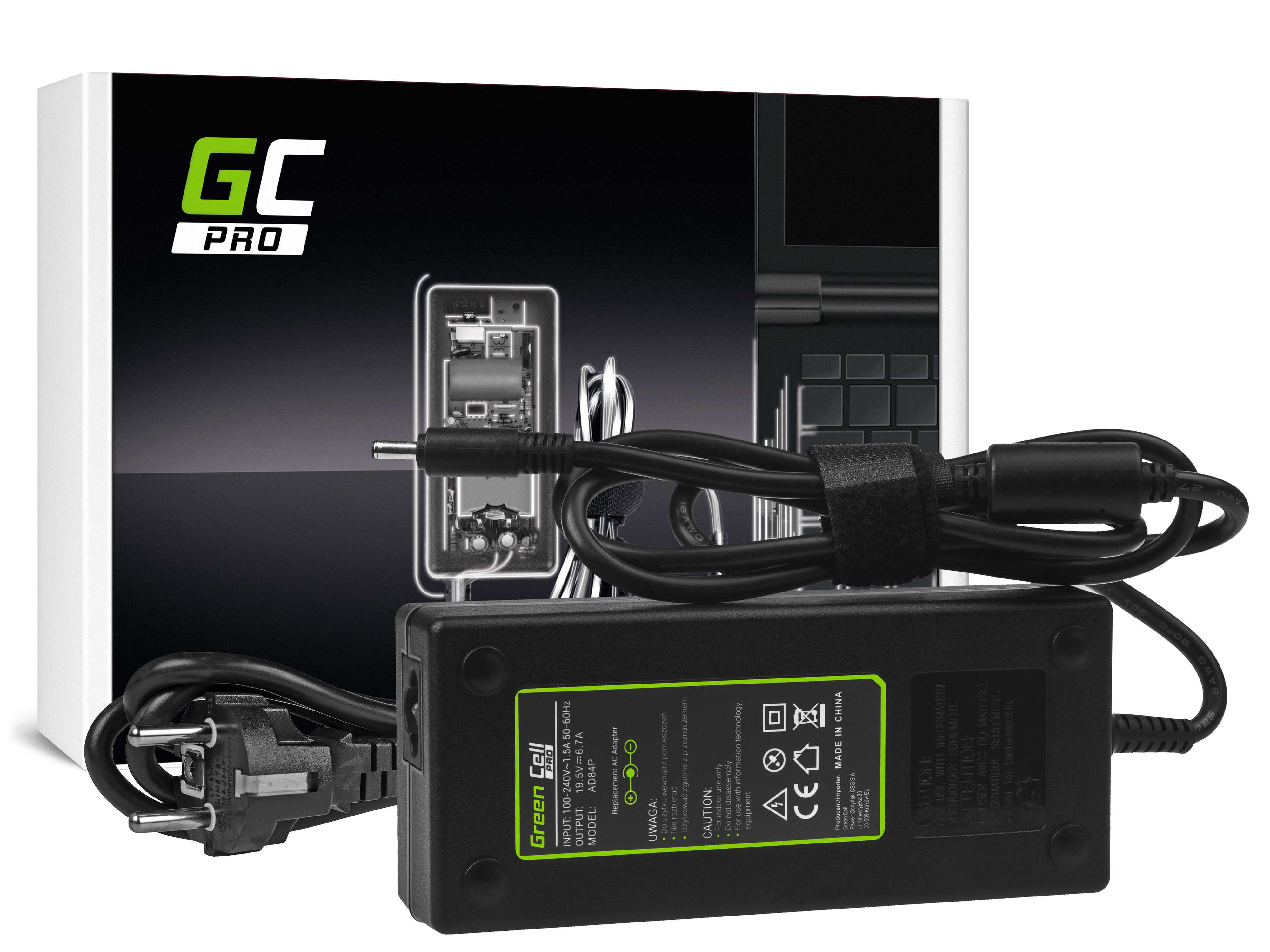 Green Cell PRO laddare / AC Adapter till Dell XPS 15 9530 9550 -19.5V 6.7A 130W