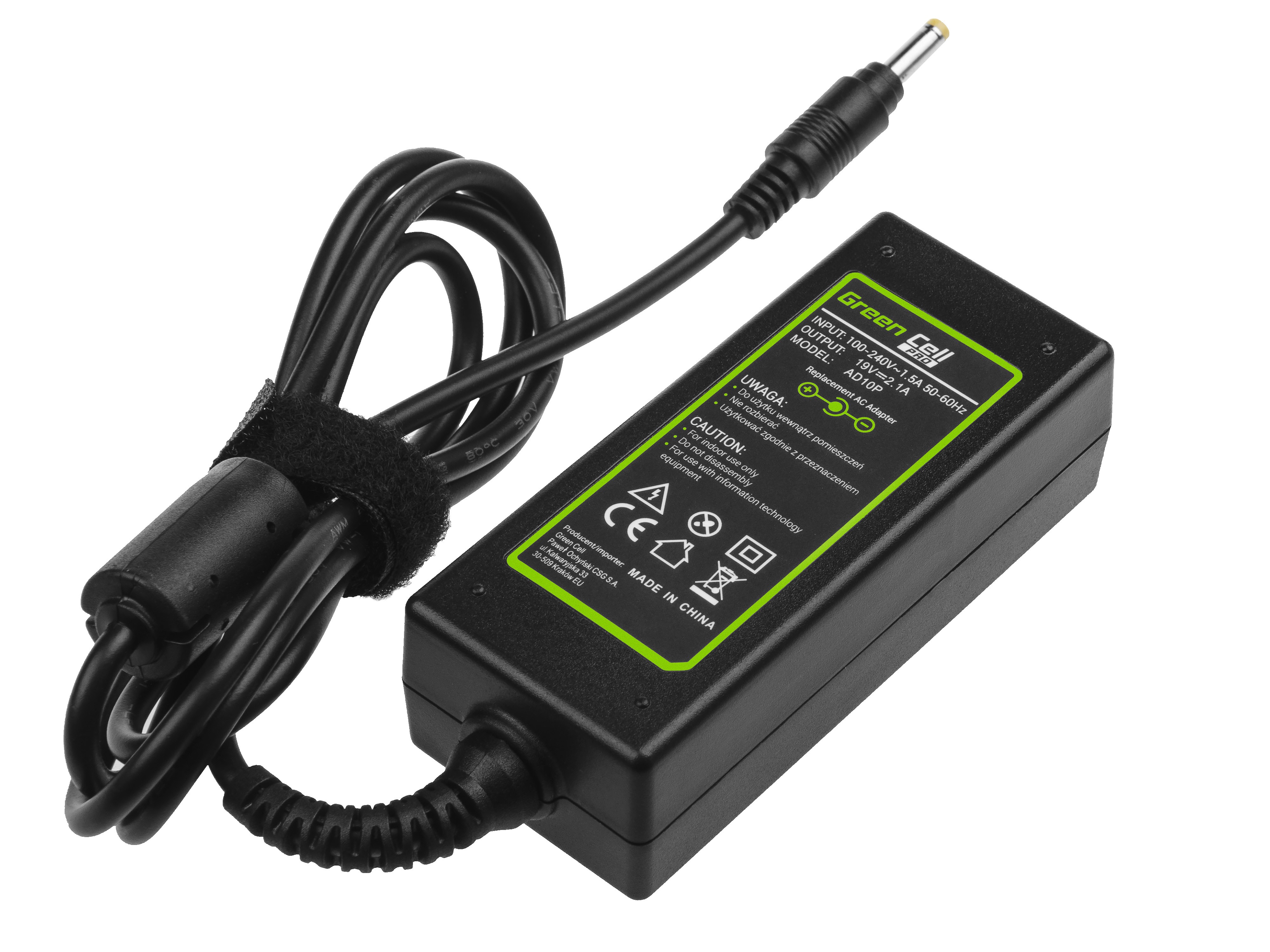 Green Cell PRO laddare / AC Adapter till HP Mini 110 210-19V 2.1A 40W
