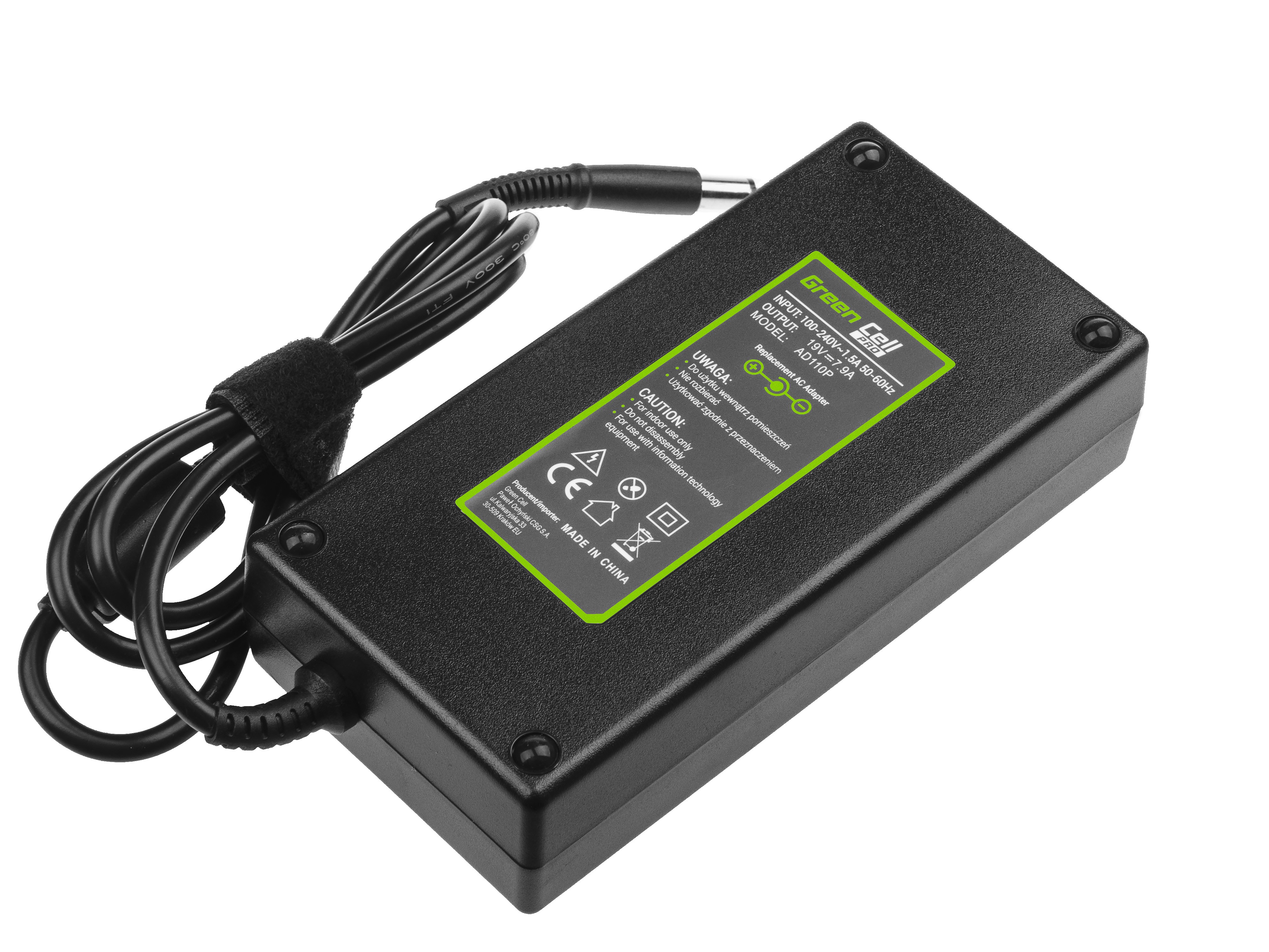 Green Cell PRO laddare / AC Adapter till HP EliteBook 8530p 8530w 8-19V 7.9A 150