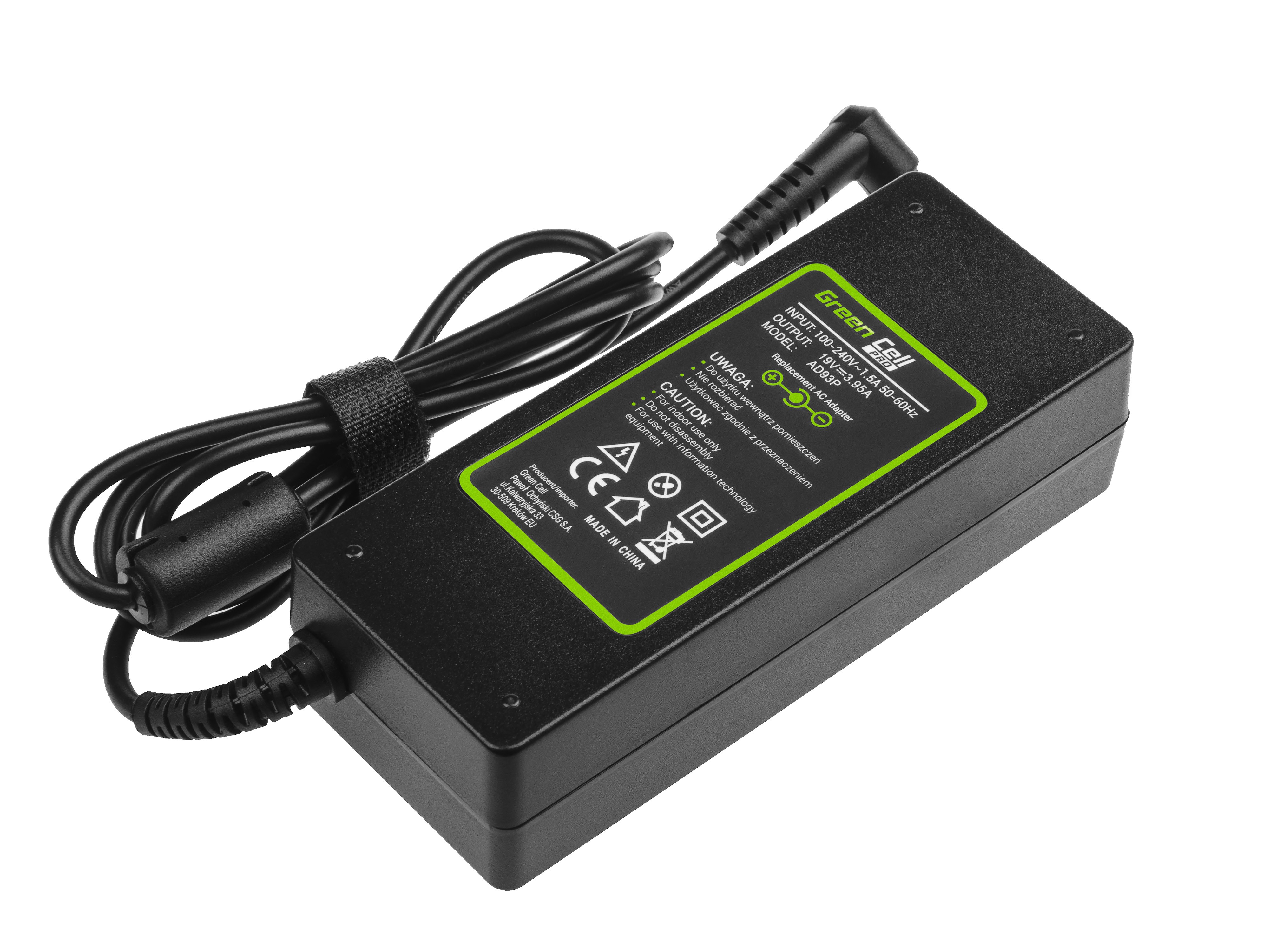 Green Cell PRO laddare / AC Adapter till Acer Aspire 5220 5315 -19V 3.95A 75W