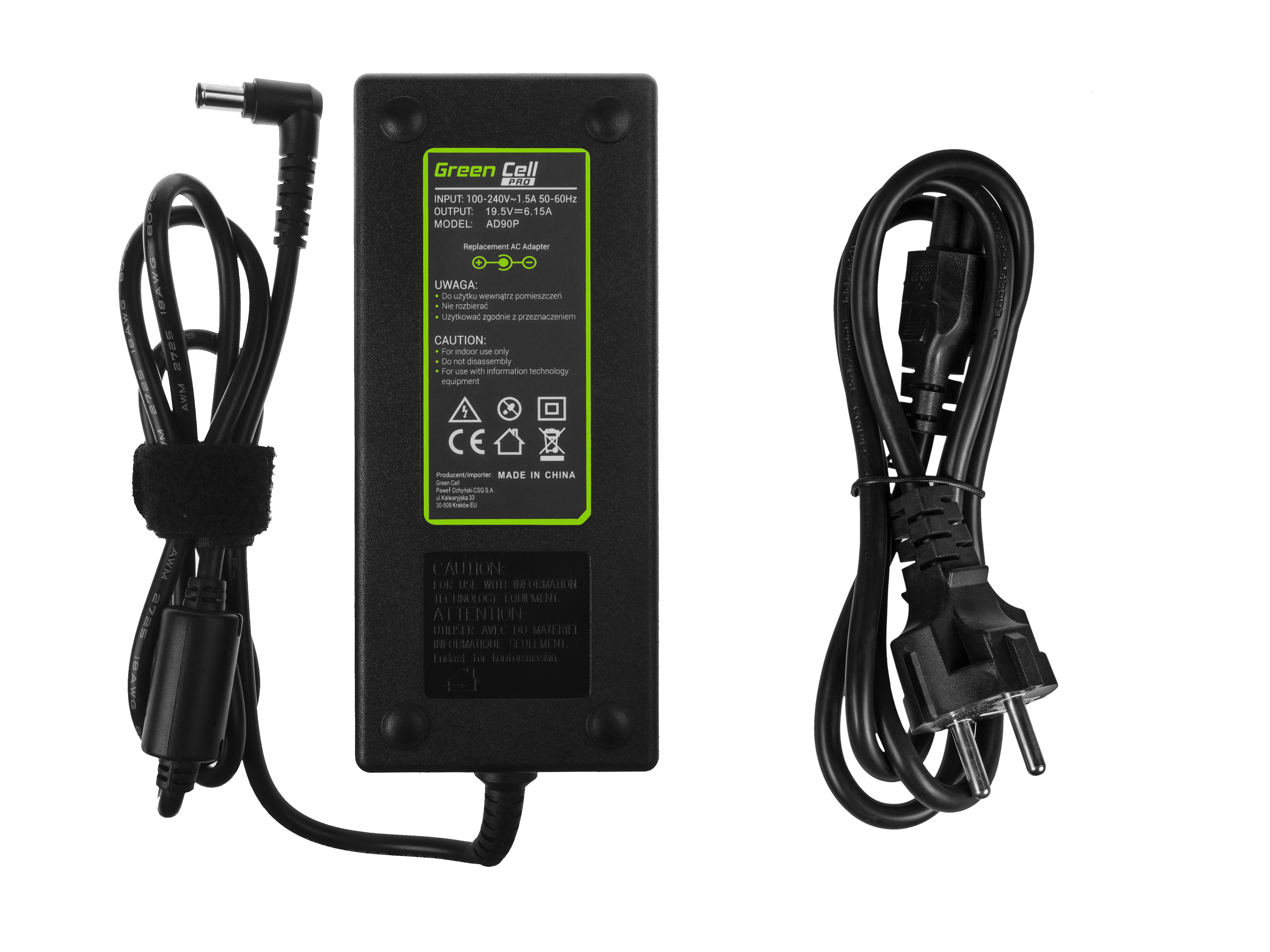 Green Cell PRO laddare / AC Adapter till Sony Vaio -19.5V 6.15A 120W