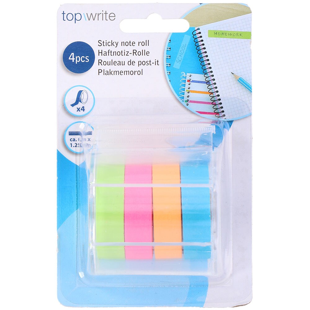 Rullar med Sticky Notes - 4 färger