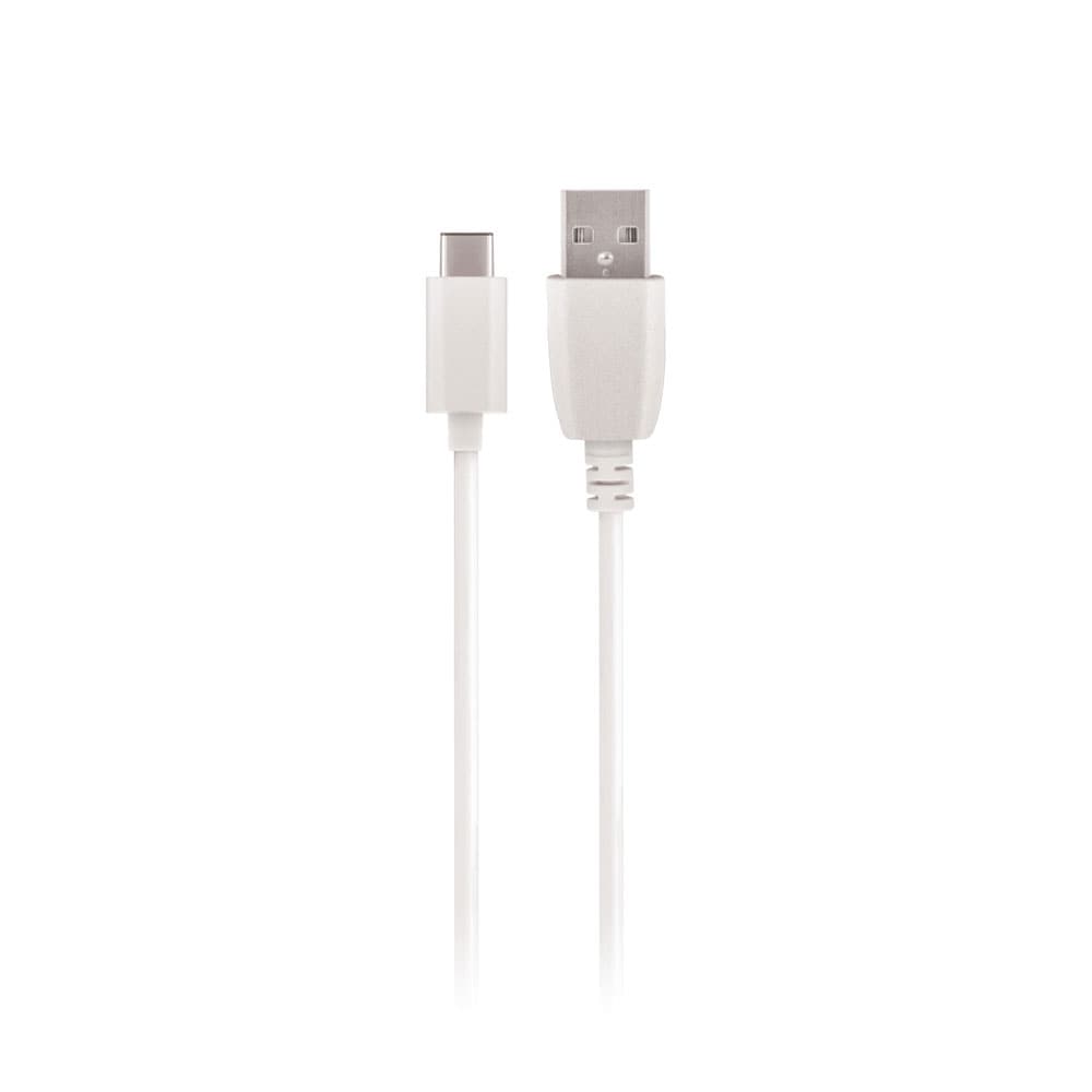 Maxlife laddkabel med USB-C - 3 meter, 2A - Vit
