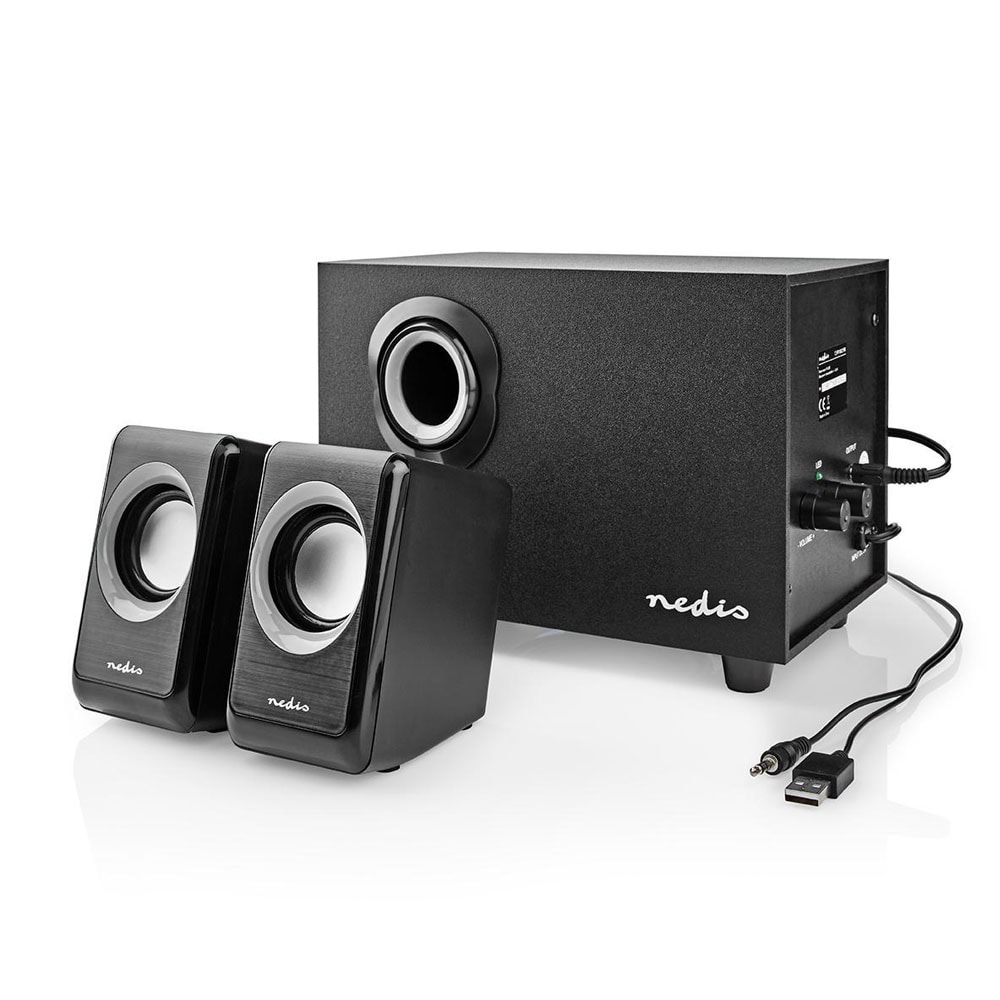 PC-högtalare 2.1 / datorhögtalare med subwoofer / USB-högtalare / högtalarsystem 33 W