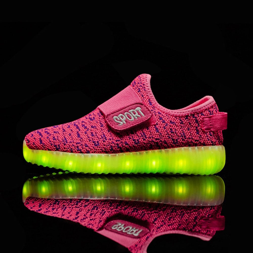LED Sneakers för barn Strl: 30 Rosa