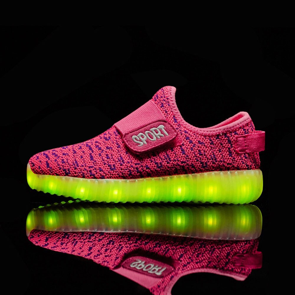 LED Sneakers för barn Strl: 34 Rosa