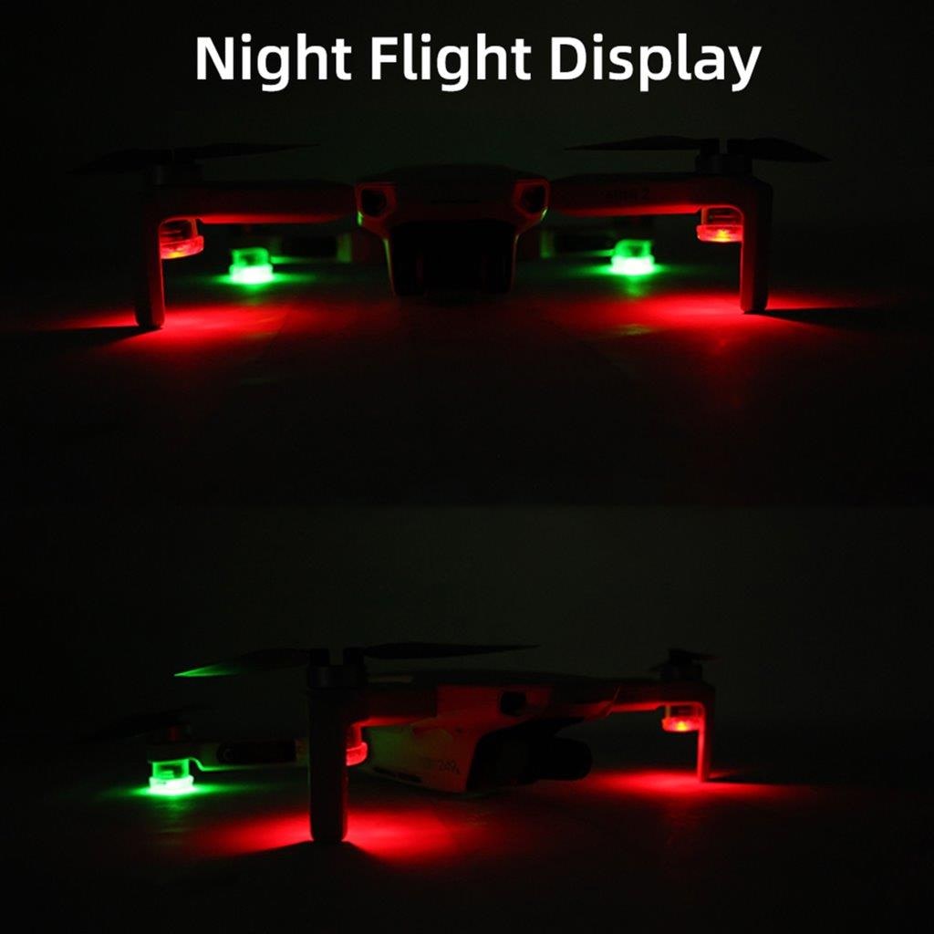LED Belysning Grön/Röd till Drönare DJI Mavic 2 / Mini / Mavic Air 2 / FPV