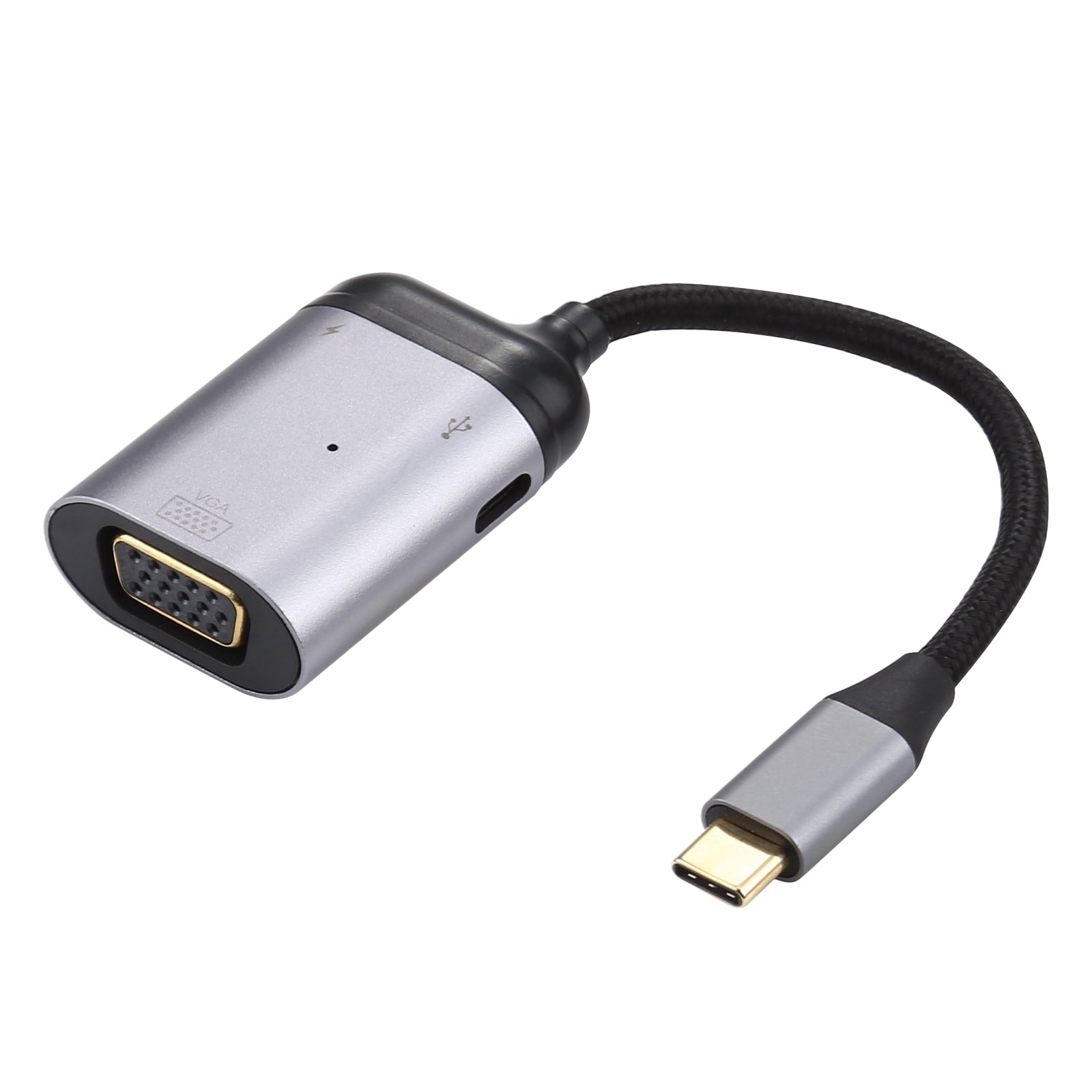 4K UHD USB-C till VGA + PD Data Sync Adapterkabel