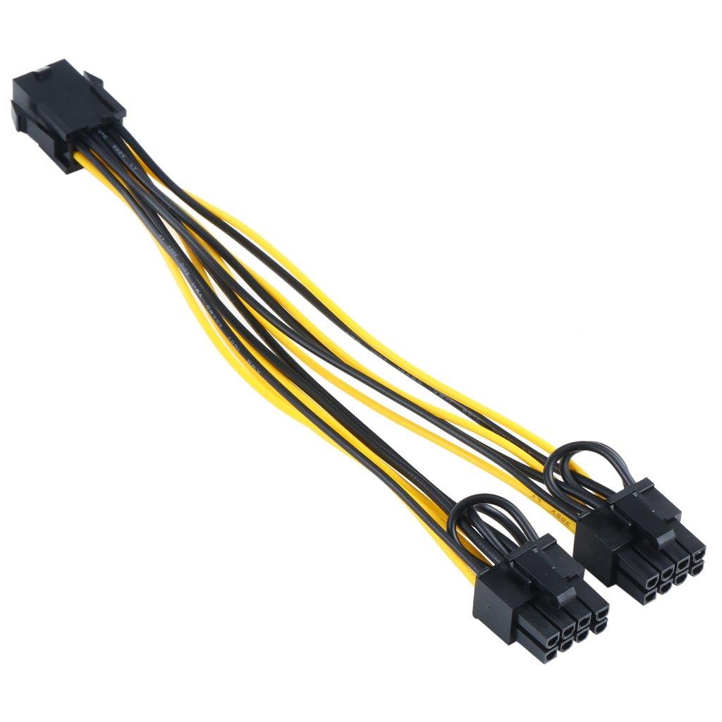 6 Pin PCI-E till Dual PCI-E 8 Pin Strömkabel