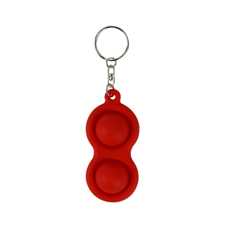 Simple Dimple Nyckelring - Röd med 2 Dimples