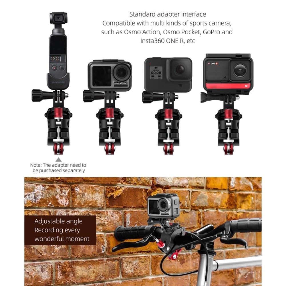 Cyklehållare för Actionkamera Insta360 GO / DJI Osmo Action / GoPro HERO9