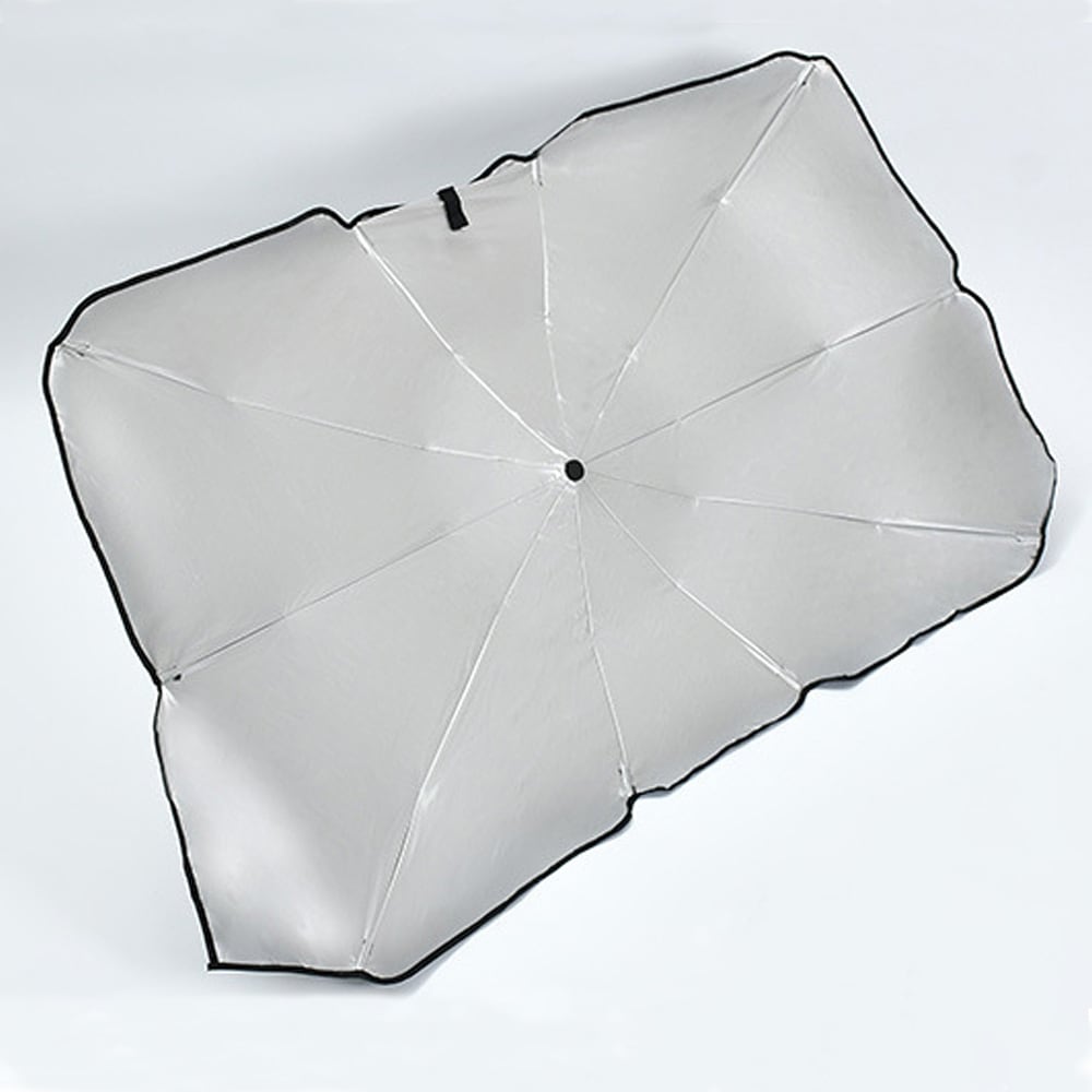 Solskydd till bilens framruta 140×79 cm / hopfällbart vindruteskydd med UV-skydd