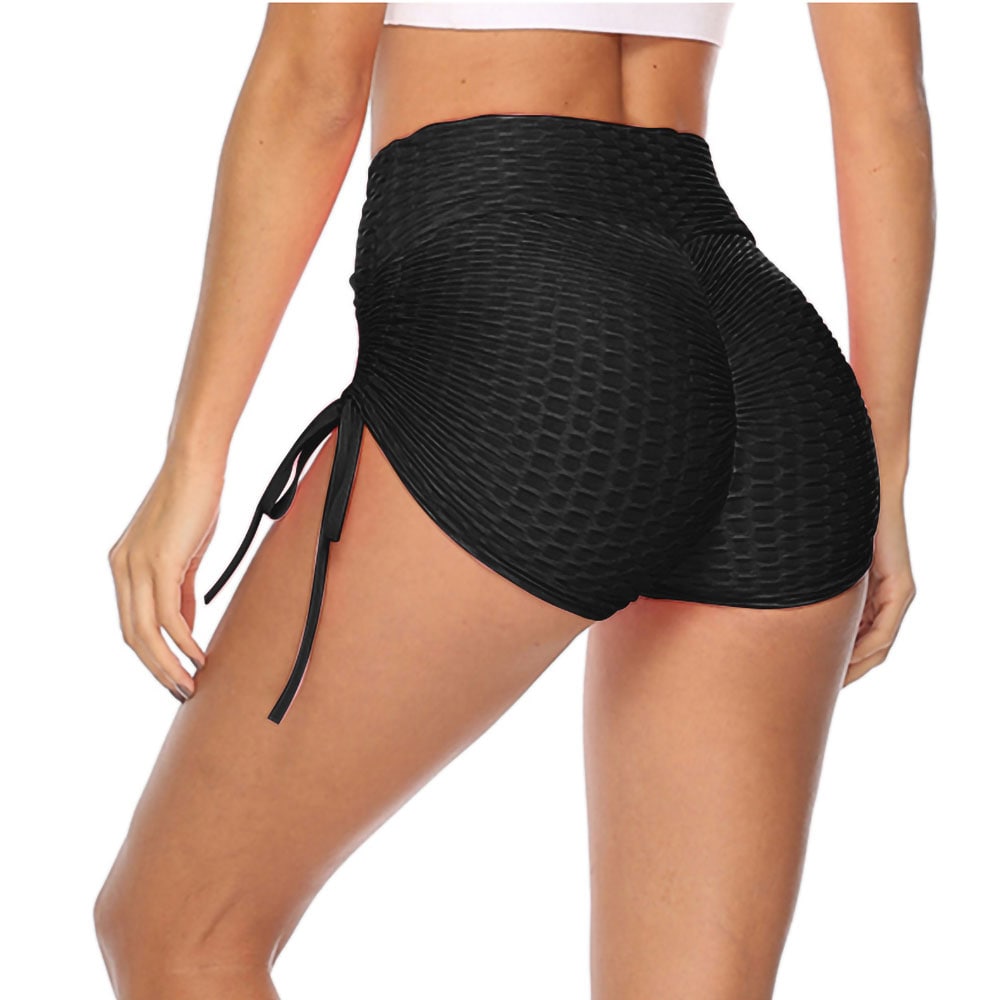 Scrunch Shorts Yogatights X-Large - Svart "Butt Lifting"