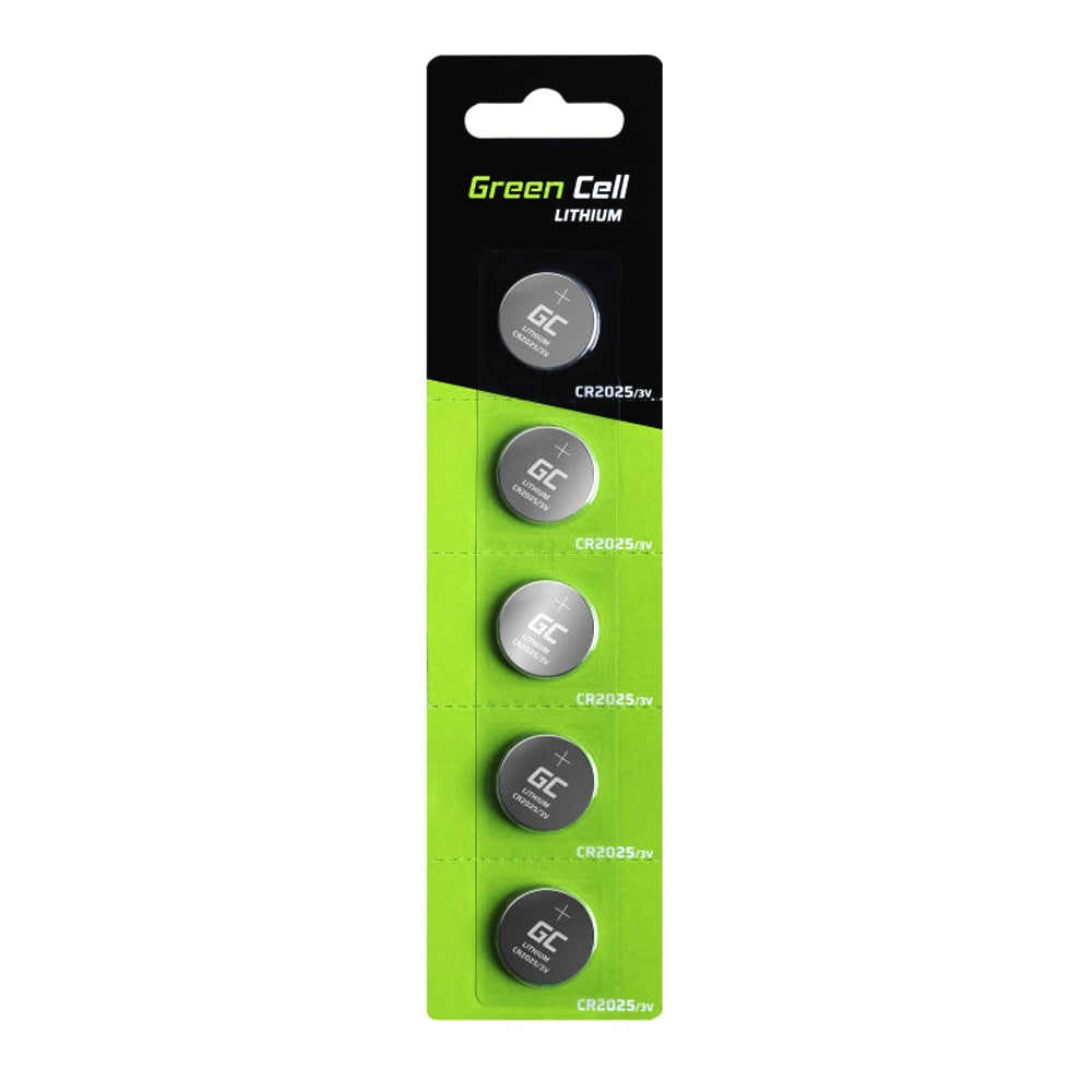 Green Cell CR2025 Knappcellsbatterier 5-pack
