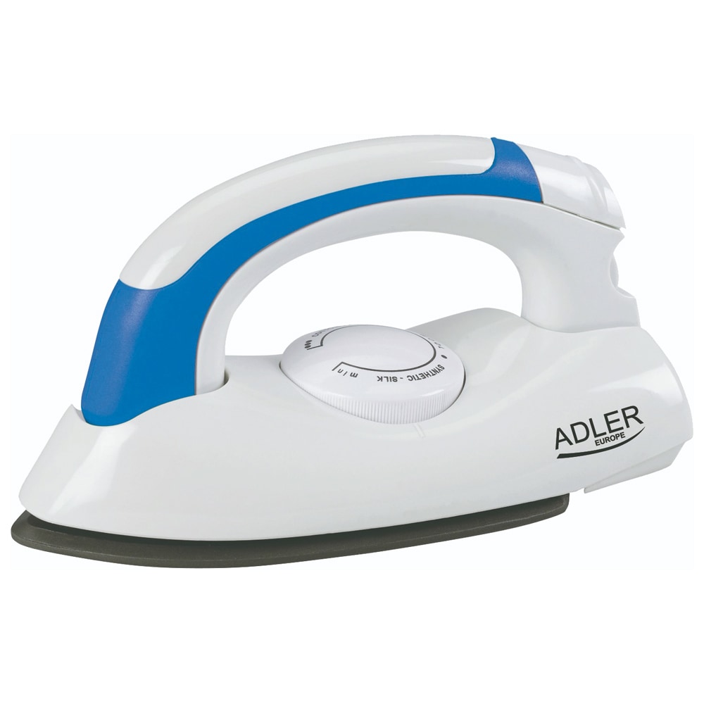 Smidigt kompakt resestrykjärn med fällbart handtag och justerbar temperatur