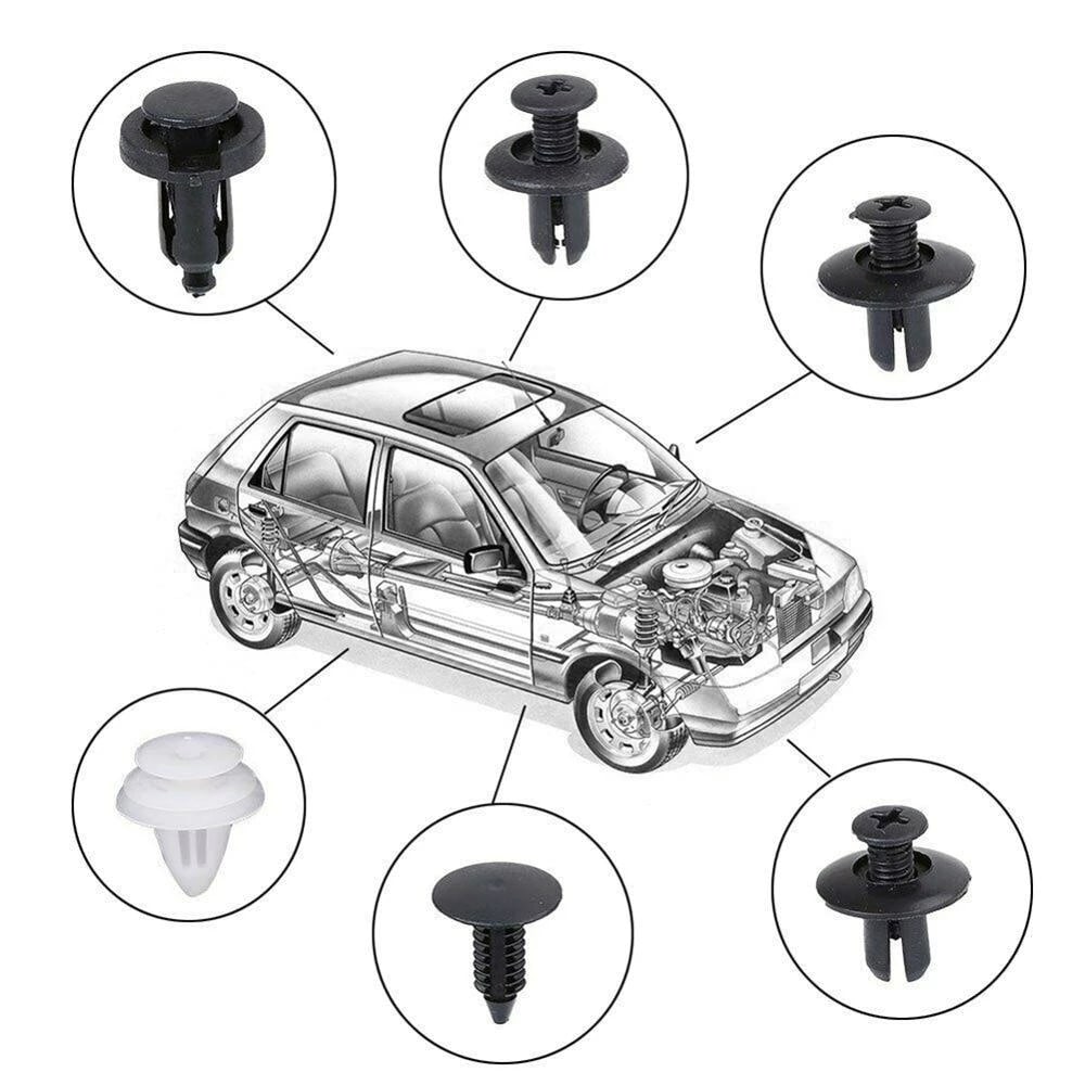 100-pakkaus muoviklipsejä autoon