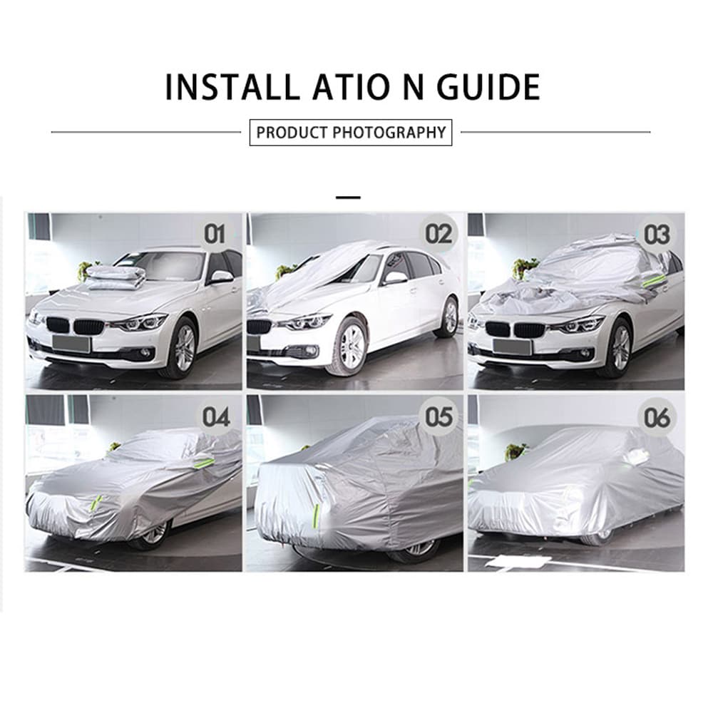 Autosuoja 490 x 175 x 150 cm / yleismallinen autosuoja / suojapeite sedanille ja SUV:lle