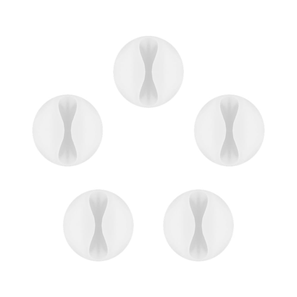 Goobay Kabelhållare Vit 5-pack