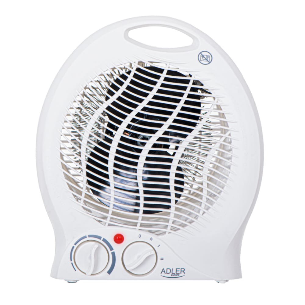 Värmefläkt 1000/2000W med termostat och fläktfunktion