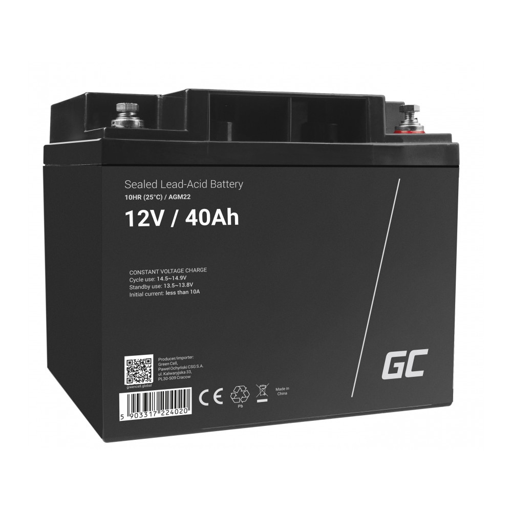 Green Cell AGM Batteri 12V 40Ah