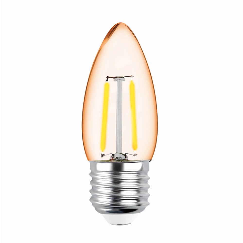 Forever LED-lampa E27 C35 2W 2200K 180lm Guld