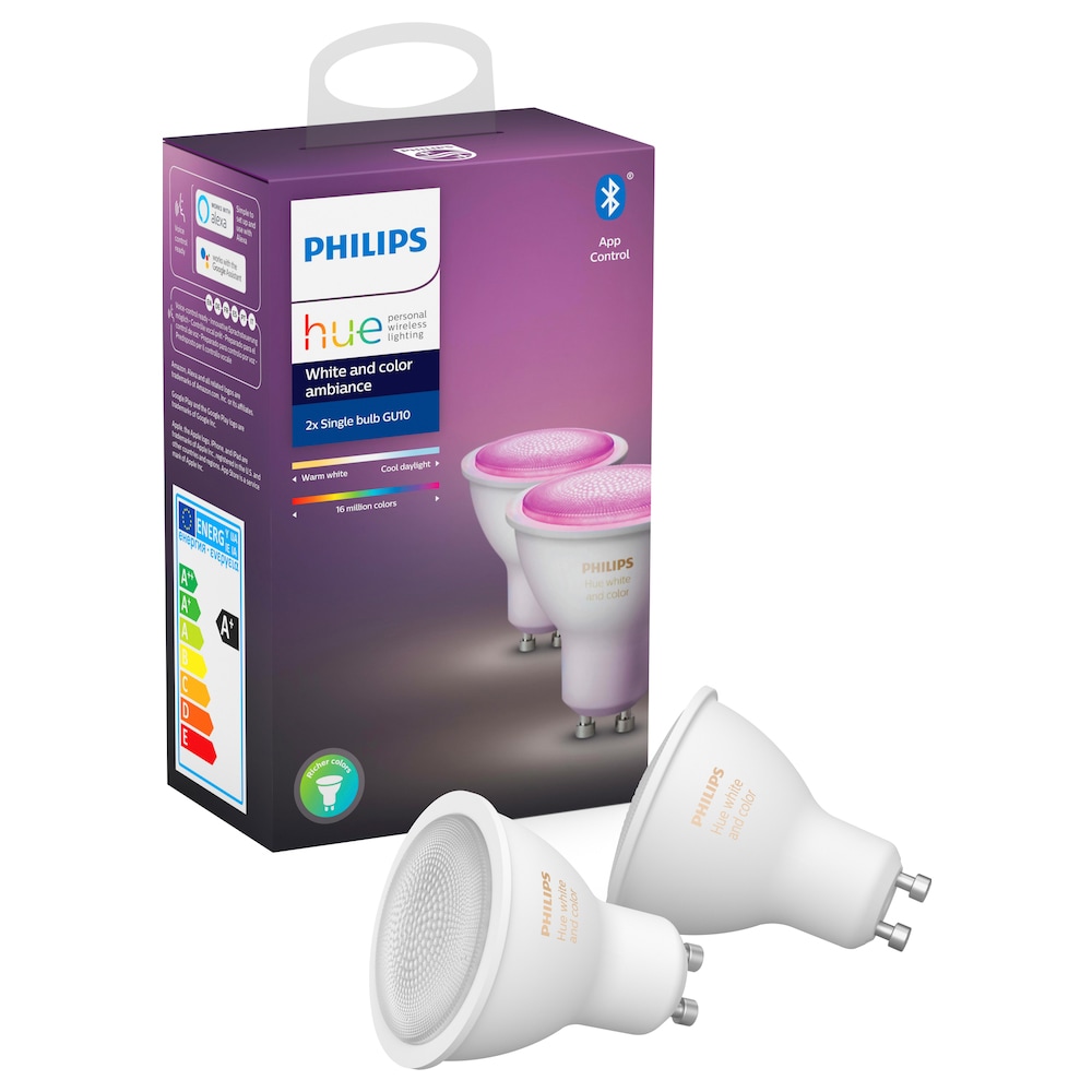 Philips Hue White and Color Ambiance BT 350lm 6500K GU10 5,7W (Dimbar) 2-pack