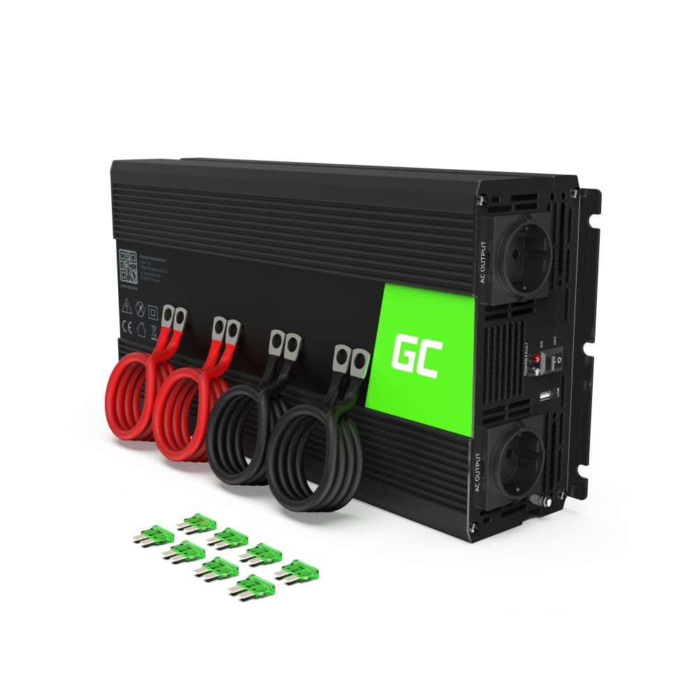 Green Cell Voltage Car Inverter 12V till 220V - 2000W/4000W Modifierad Sinus