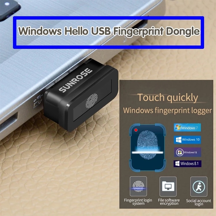 USB-fingeravtrycksläsare för Windows 7/8/10