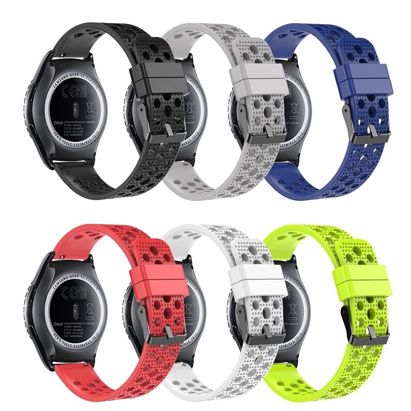 Armband i silikon till Samsung Smart Watches 20mm - Röd