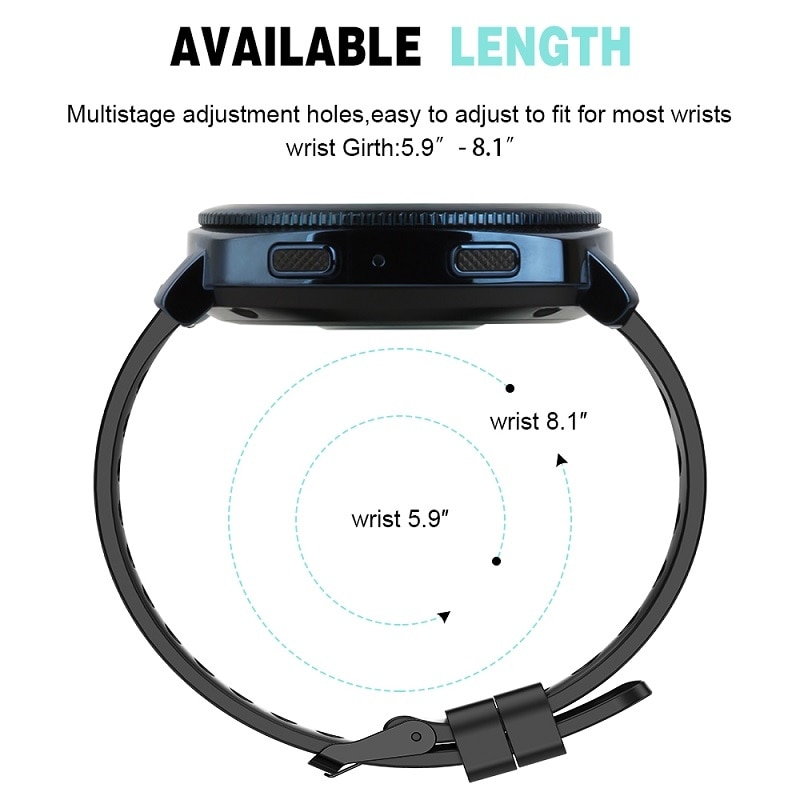 Armband i silikon till Samsung Smart Watches 22mm - Vit