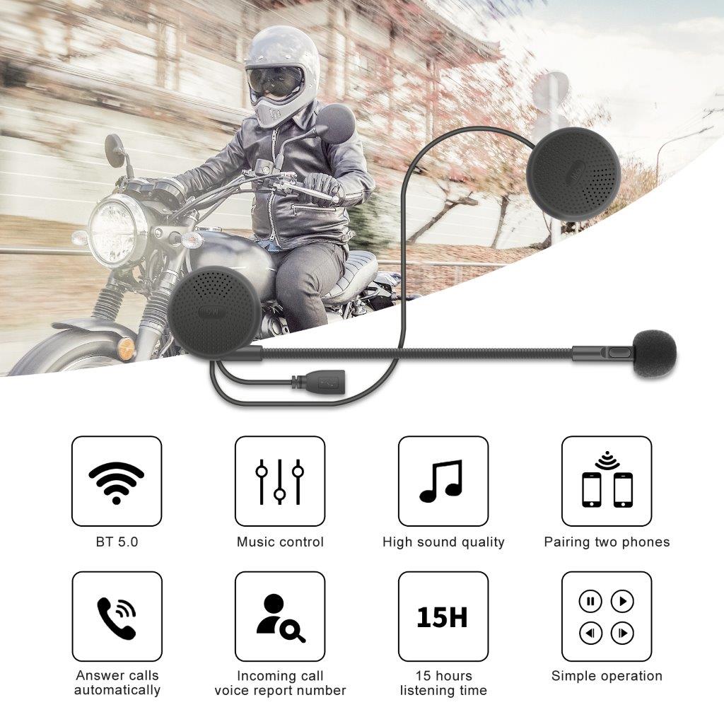 Bluetooth-headset för motorcykelhjälm