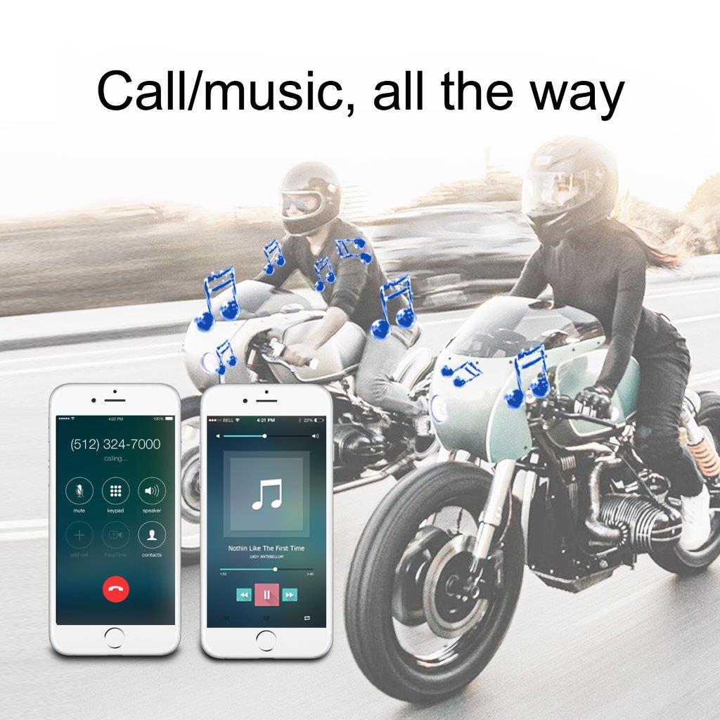 Bluetooth-headset med Siri-stöd för motorcykelhjälm