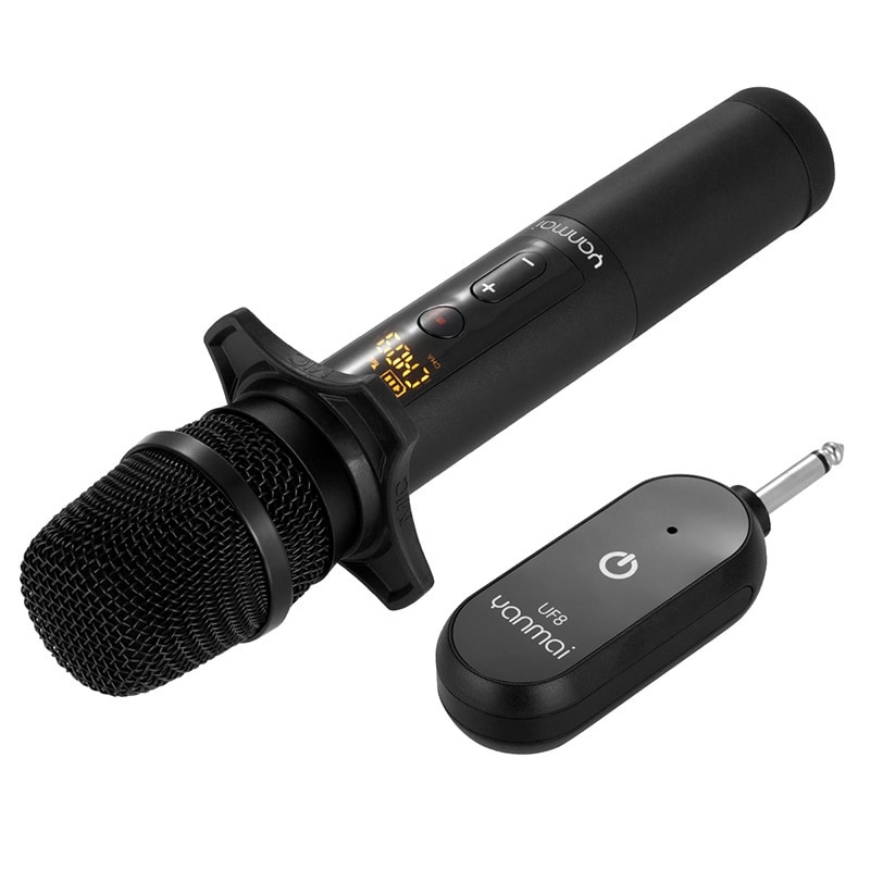 Dynamisk och trådlös mikrofon med display