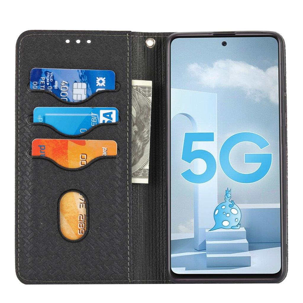 Mobilfodral med band och kortfack till Samsung Galaxy A51 - Svart