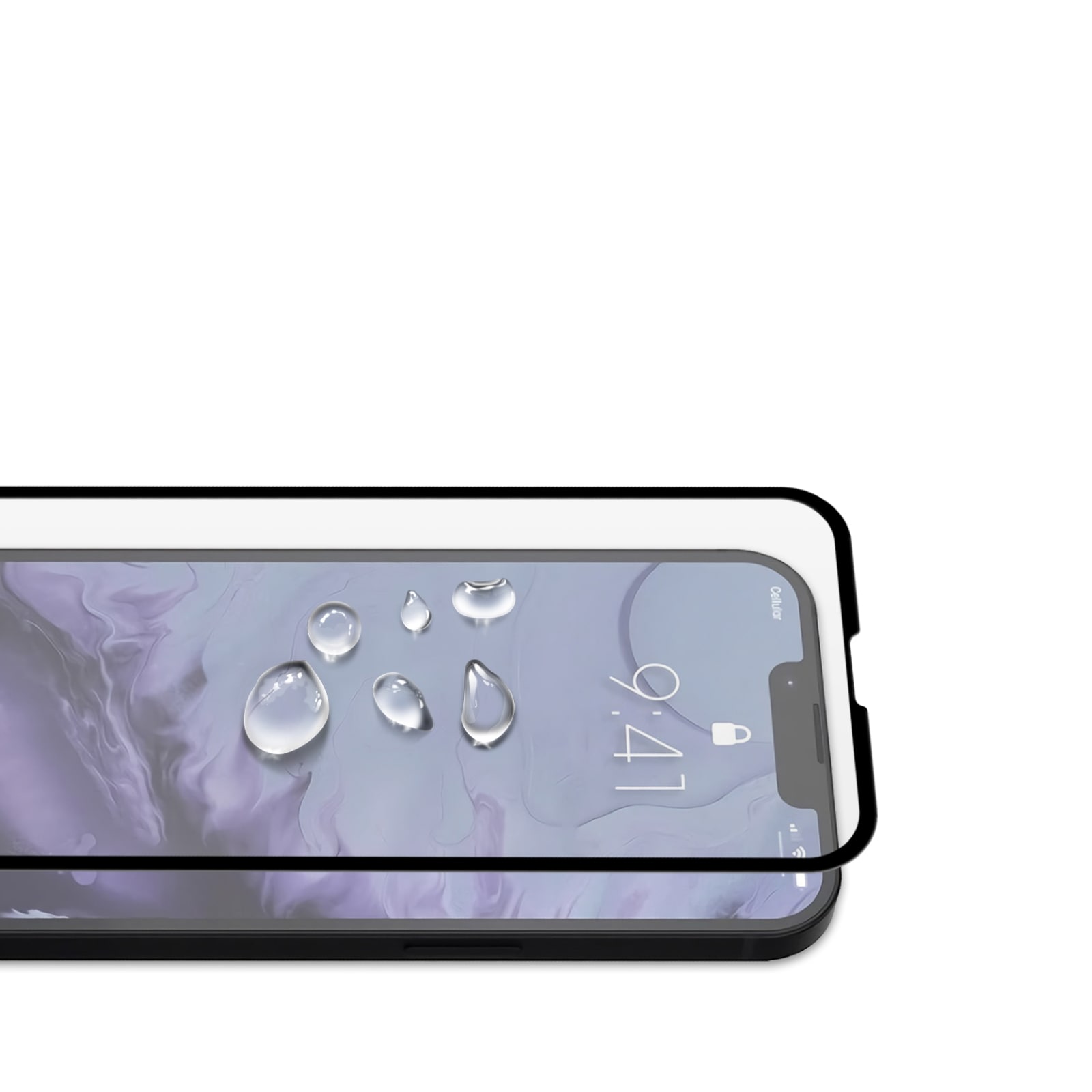 Tempererat skärmskydd med svart ram till iPhone 13 mini