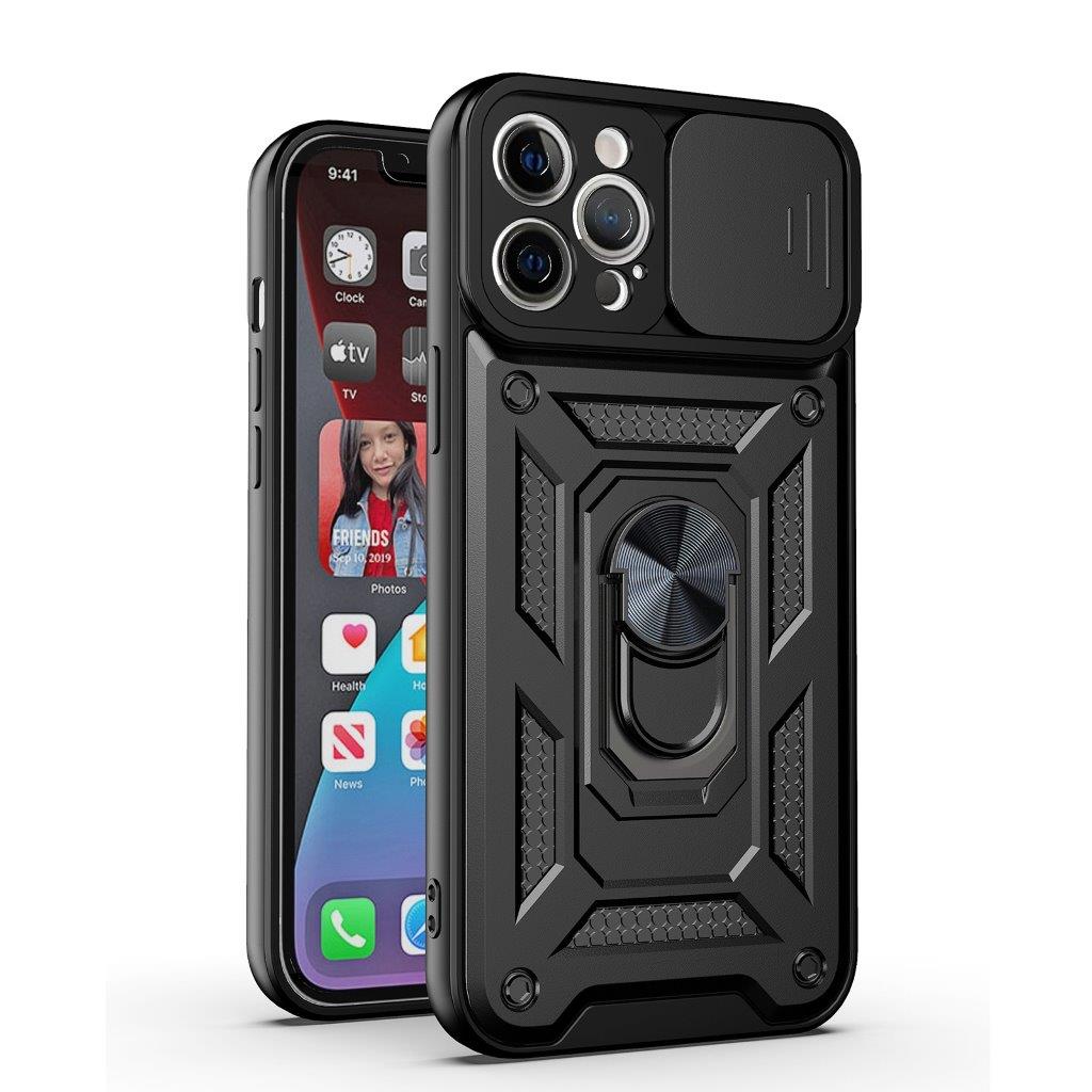 Mobilskal med kameraskydd till iPhone 12 Pro Max - Svart