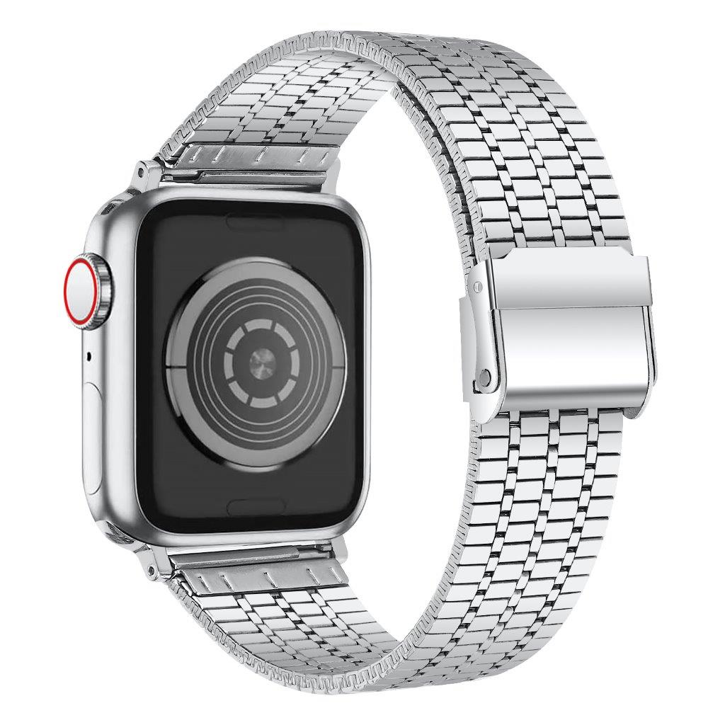 Armband med dubbellås till Apple Watch 42 mm - Silver