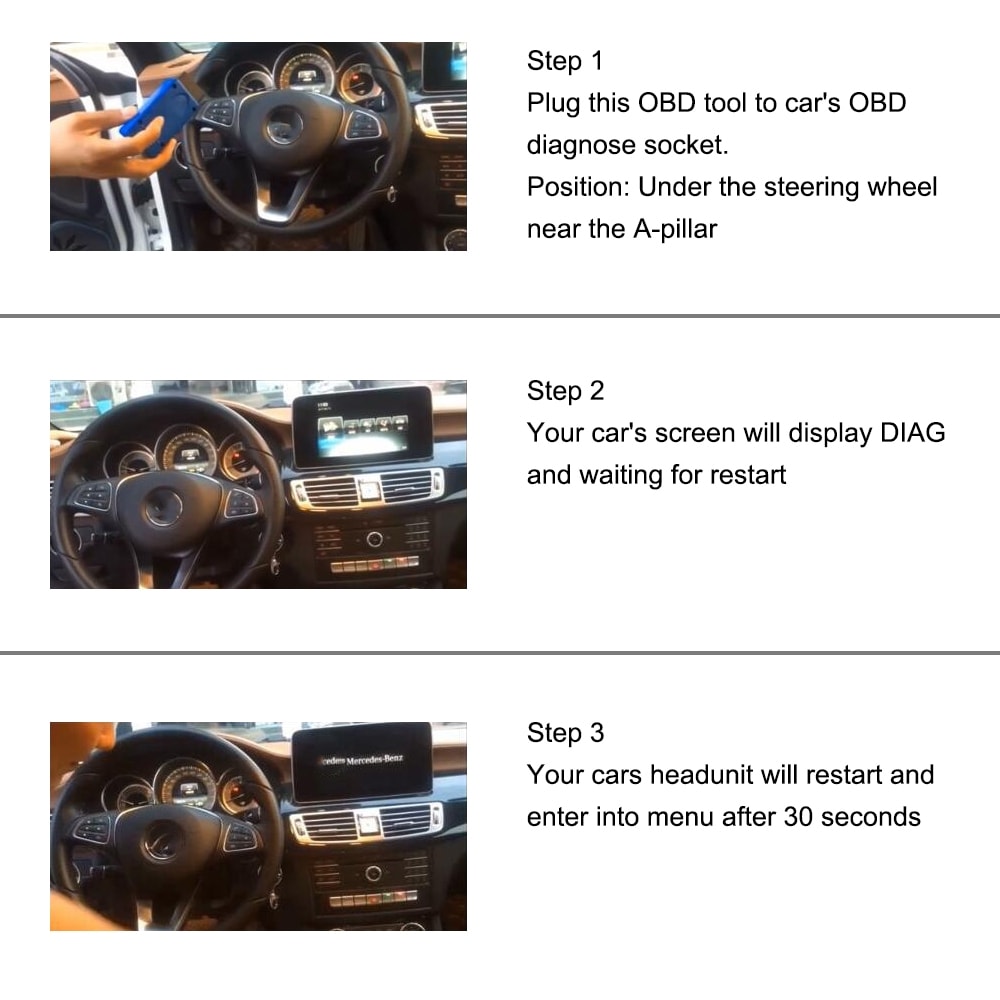 OBD-kontakt till Mercedes-Benz NTG5 S1