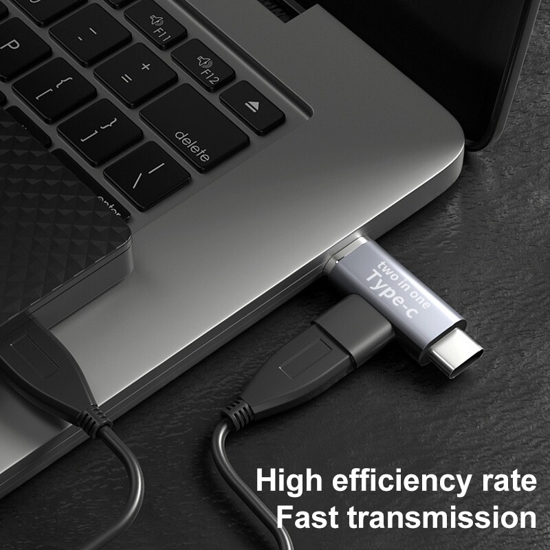 Adapter USB-C-hona till 8-pin-hane + USB-C-hane