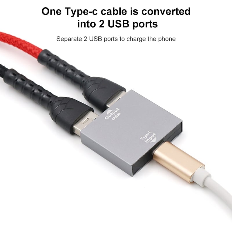 Adapter USB-C-hona till USB-hona 1 till 2