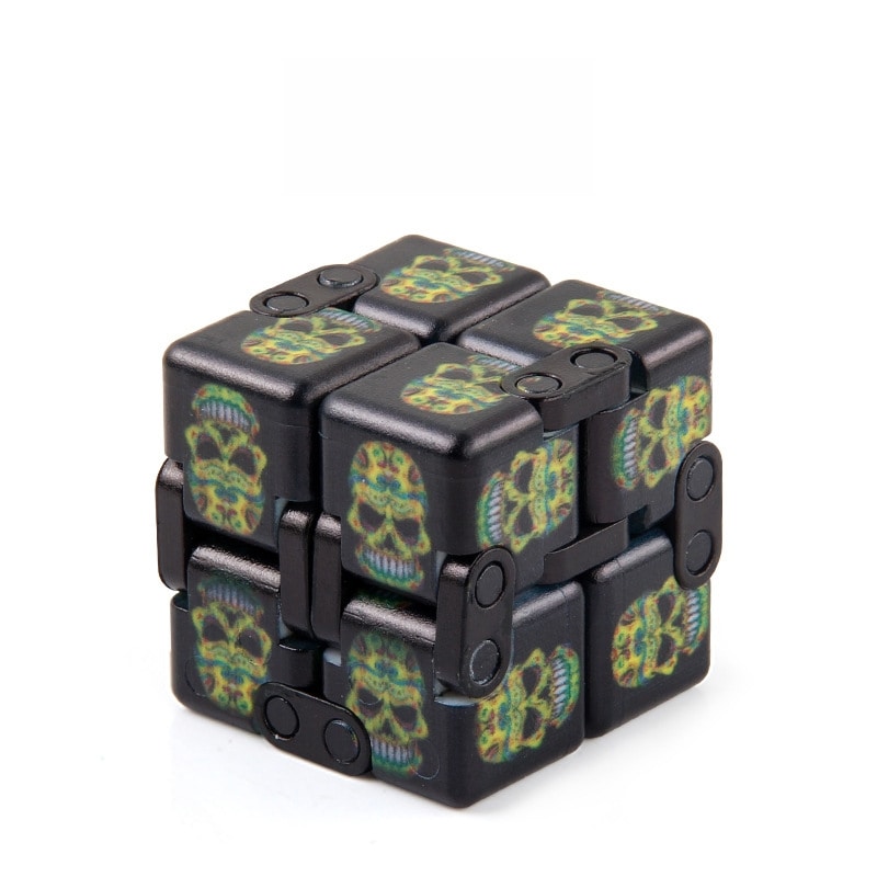 Magic Fidget Cube - Skull Gul