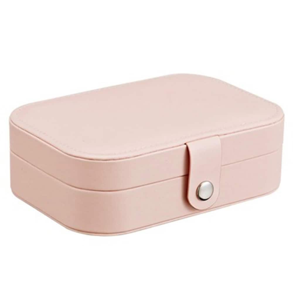 Smyckeskrin rosa / smyckesförvaring / smyckesbox för ringar och halsband / reseetui för smycken